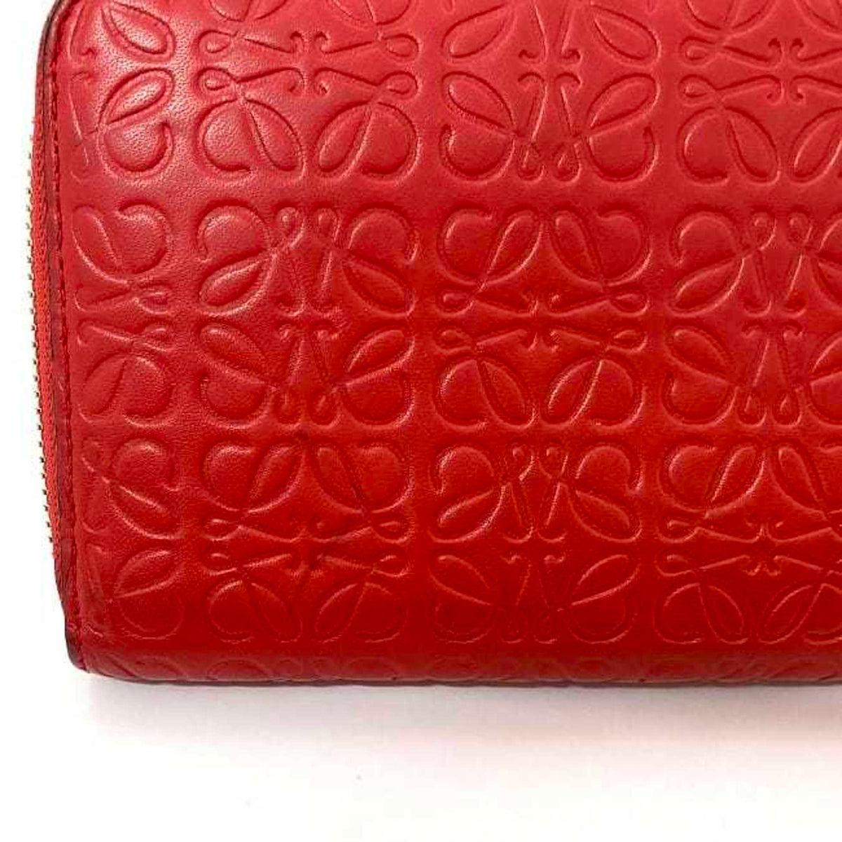 Loewe Repeat Red Color Leather Coin Purse/Coin Case (Pre-Owned)