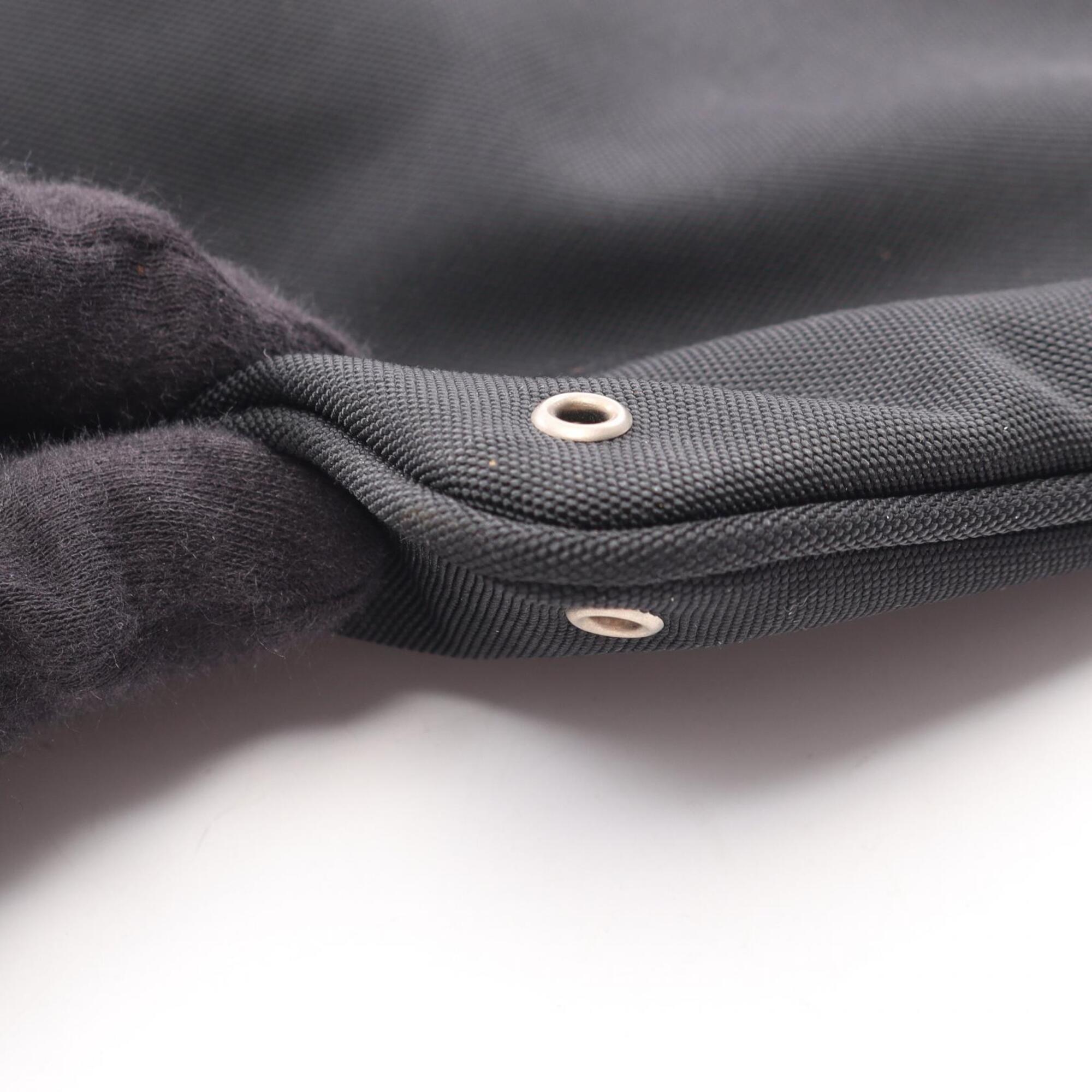 Gucci Black Canvas Leather Handbag Shoulder Bag (Pre-Owned)