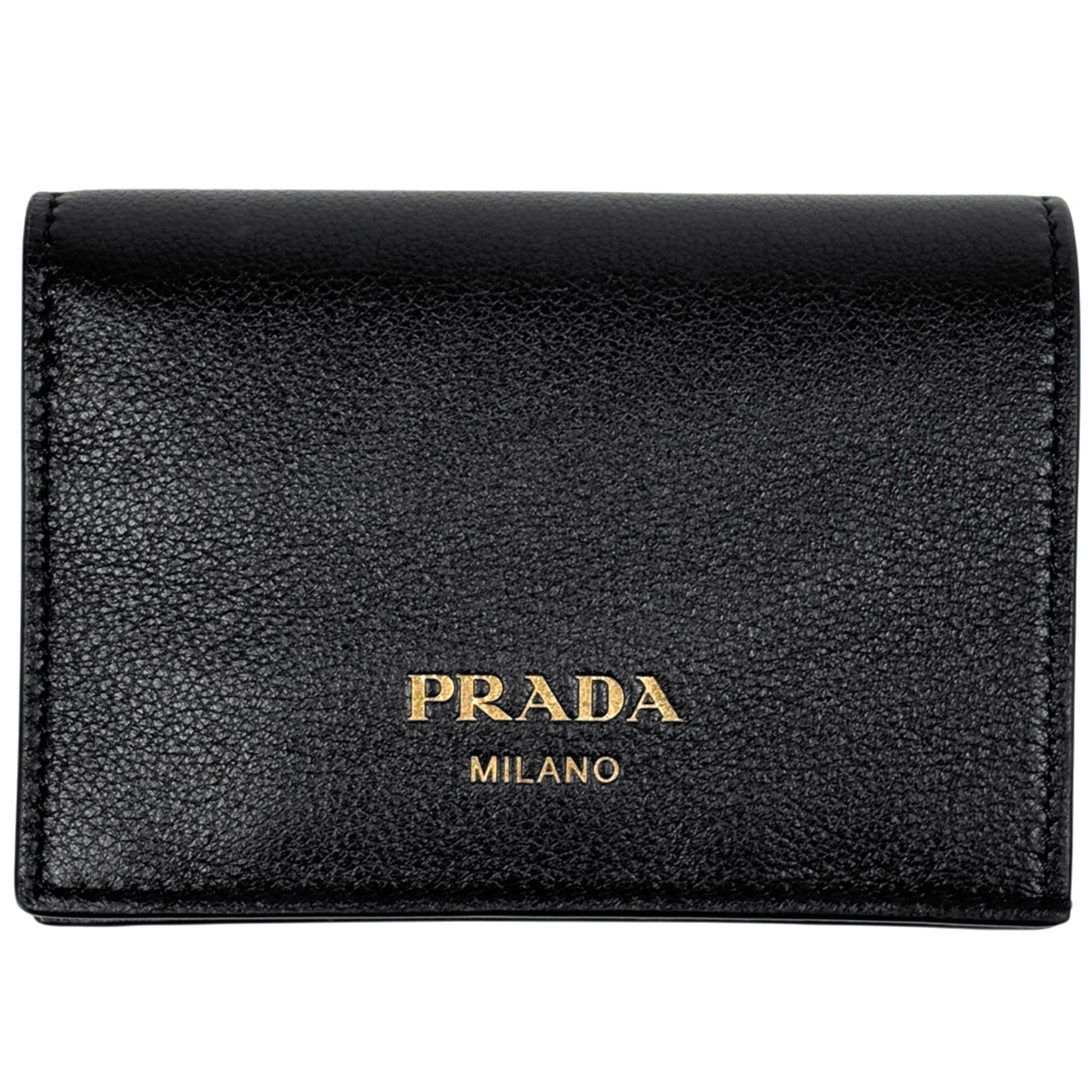 Prada Black Leather Wallet (Bi-Fold) (Pre-Owned)