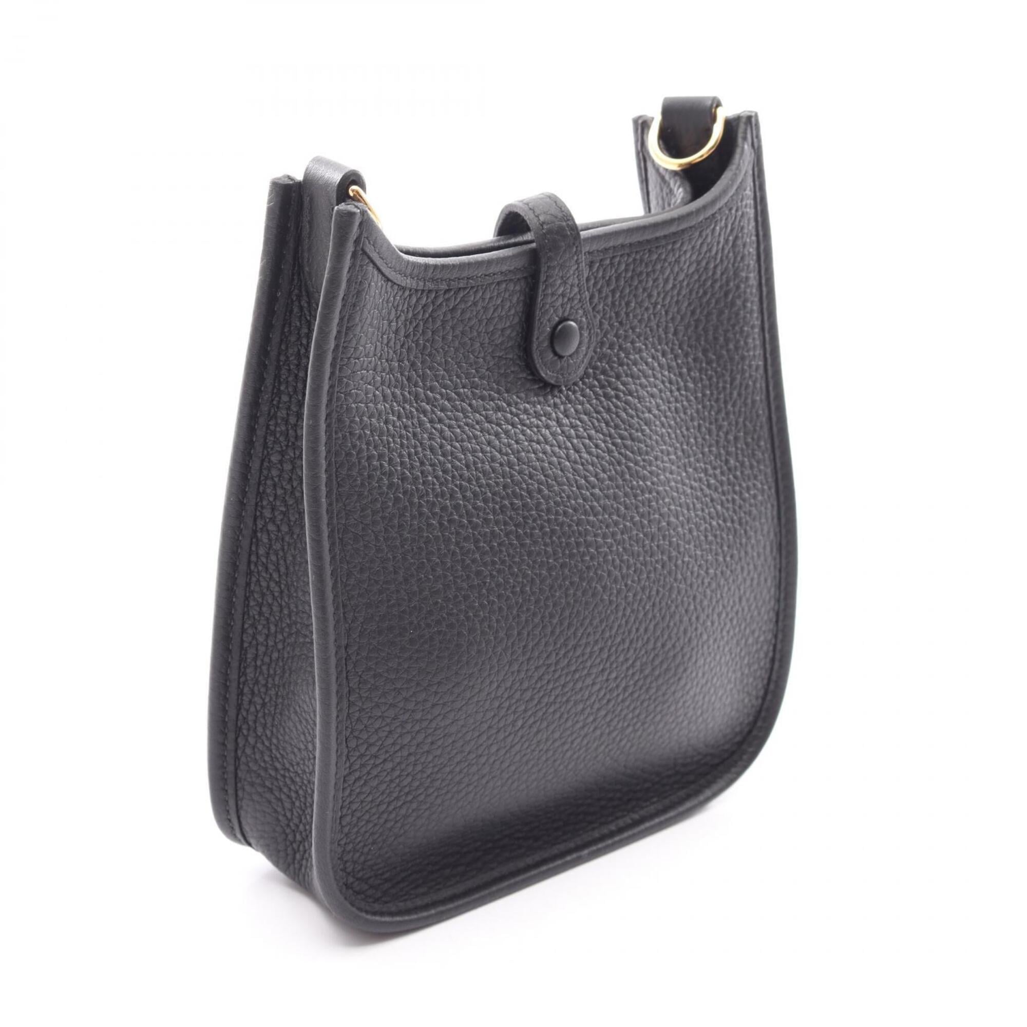 Hermes Black Taurillon Clemence Leather Handbag Shoulder Bag (Pre-Owned)