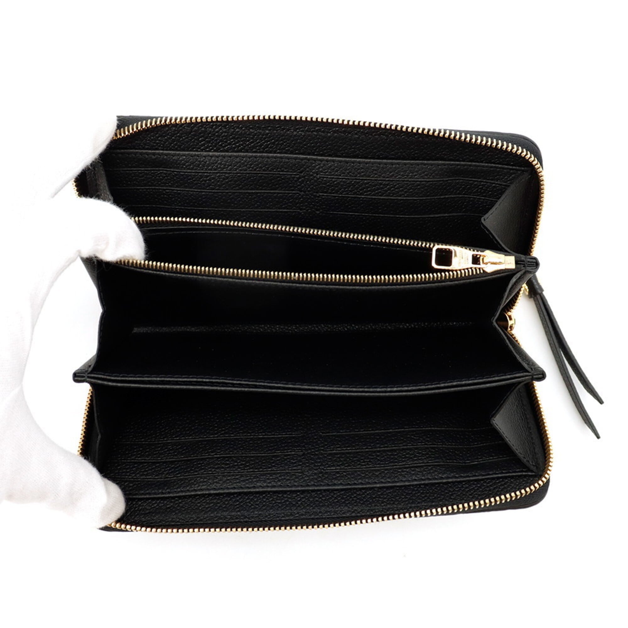 Louis Vuitton Monogram Empreinte Black Noir Monogram Empreinte Long Wallet (Bi-Fold) (Pre-Owned)