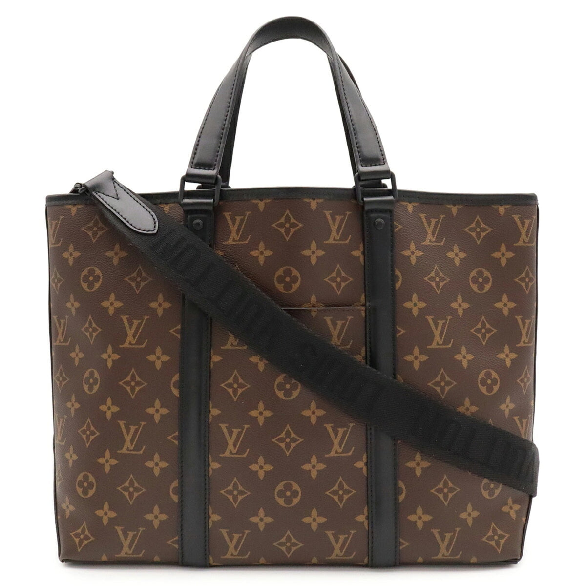 Louis Vuitton Brown Monogram Macassar Monogram Pouch Shoulder Bag Tote Bag (Pre-Owned)