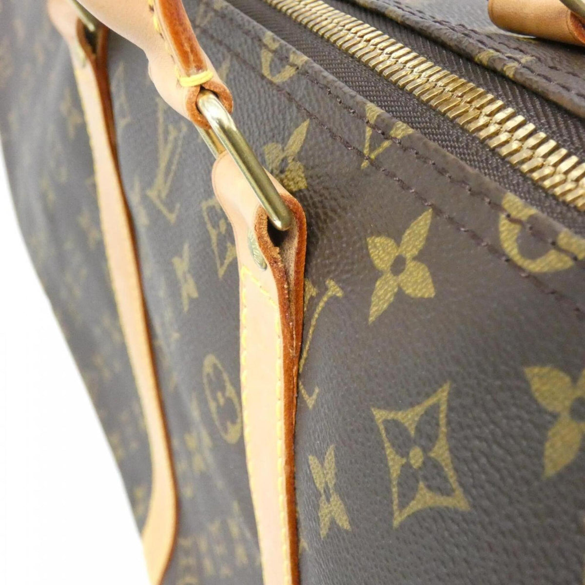 Louis Vuitton Brown Coated Canvas Boston Bag (Pre-Owned)