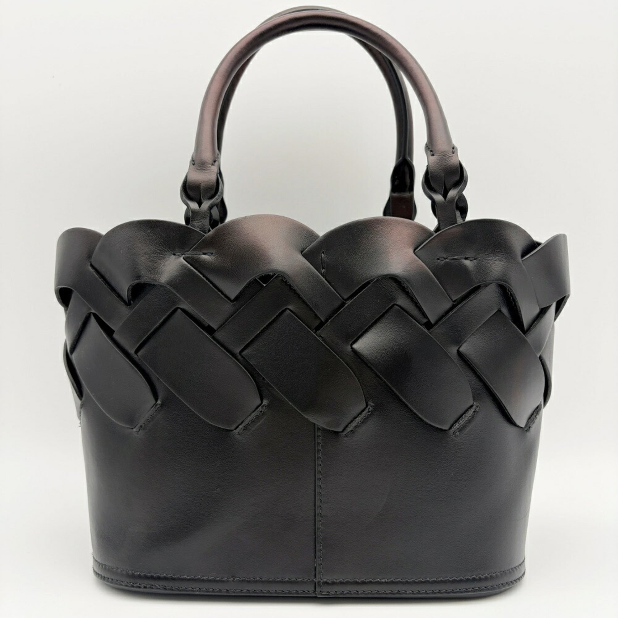 Prada Black Leather Tote Bag (Pre-Owned)