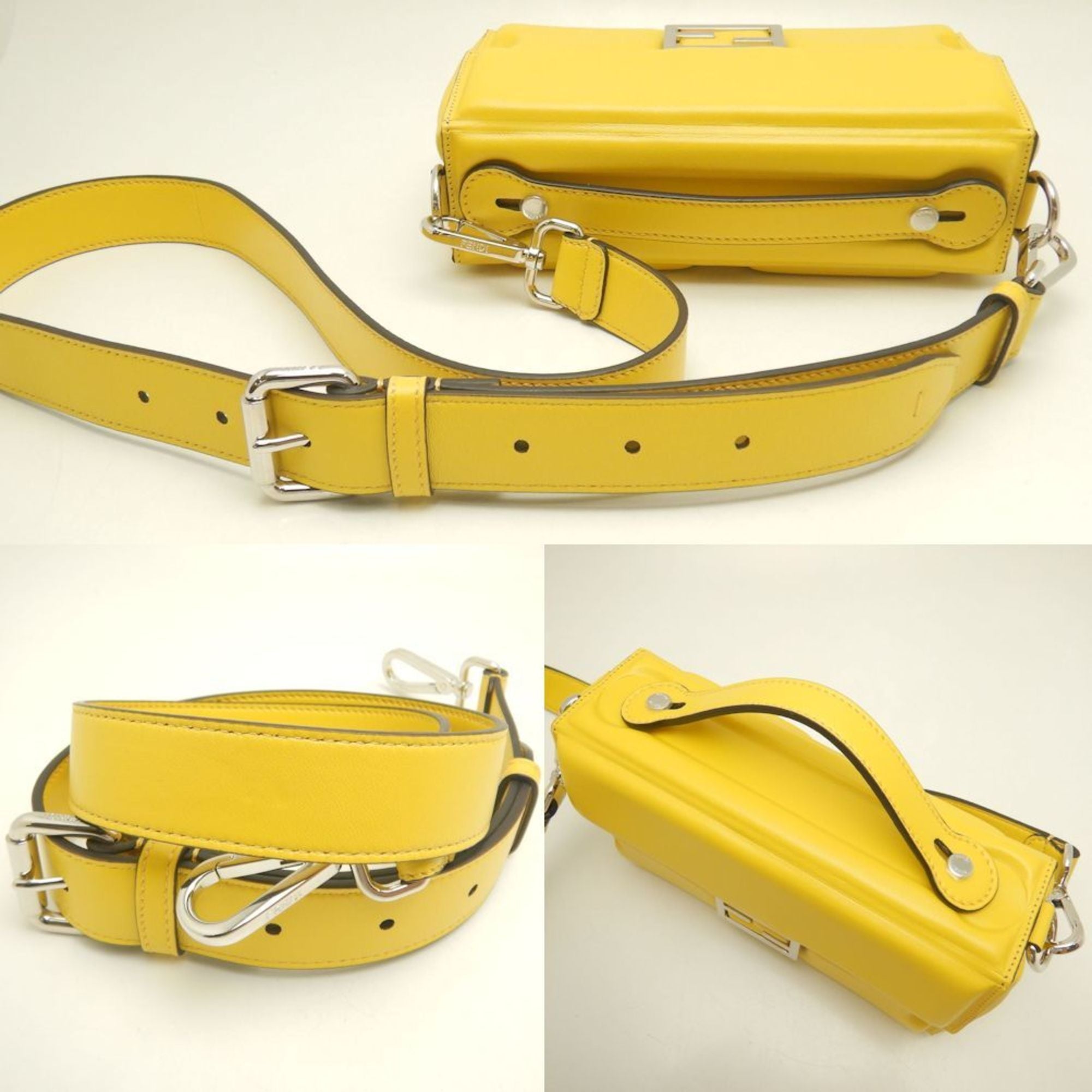 Fendi Yellow Leather Shoulder Bag (Pre-Owned)