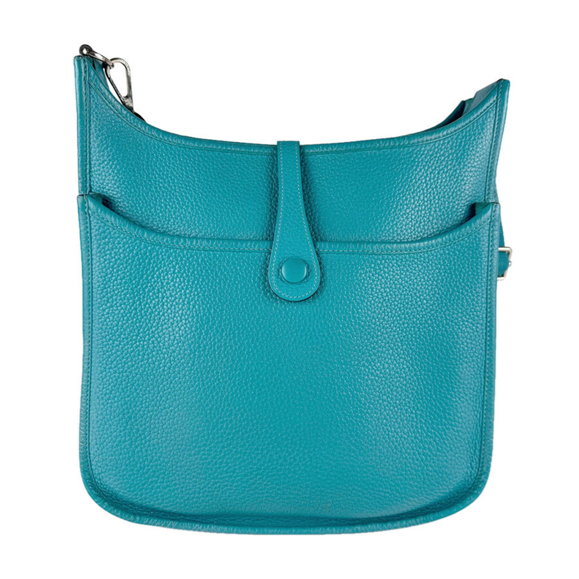 Hermes Blue Leather Shoulder Bag (Pre-Owned)