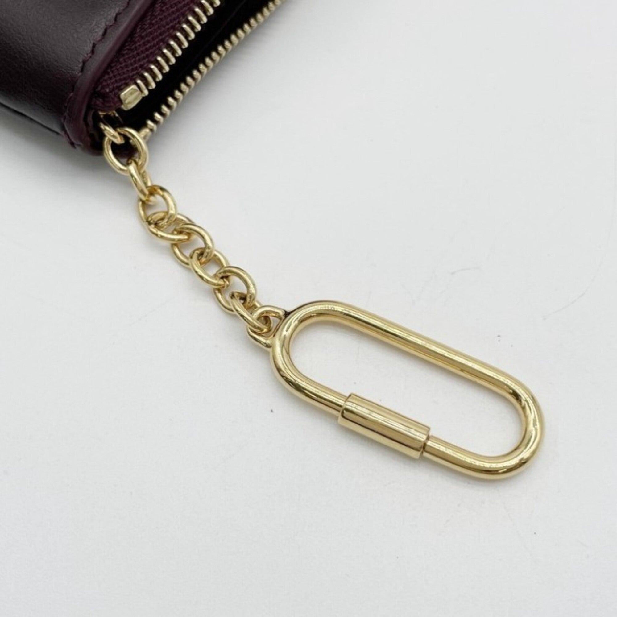 Celine Bordeaux Leather Coin Purse/Coin Case (Pre-Owned)