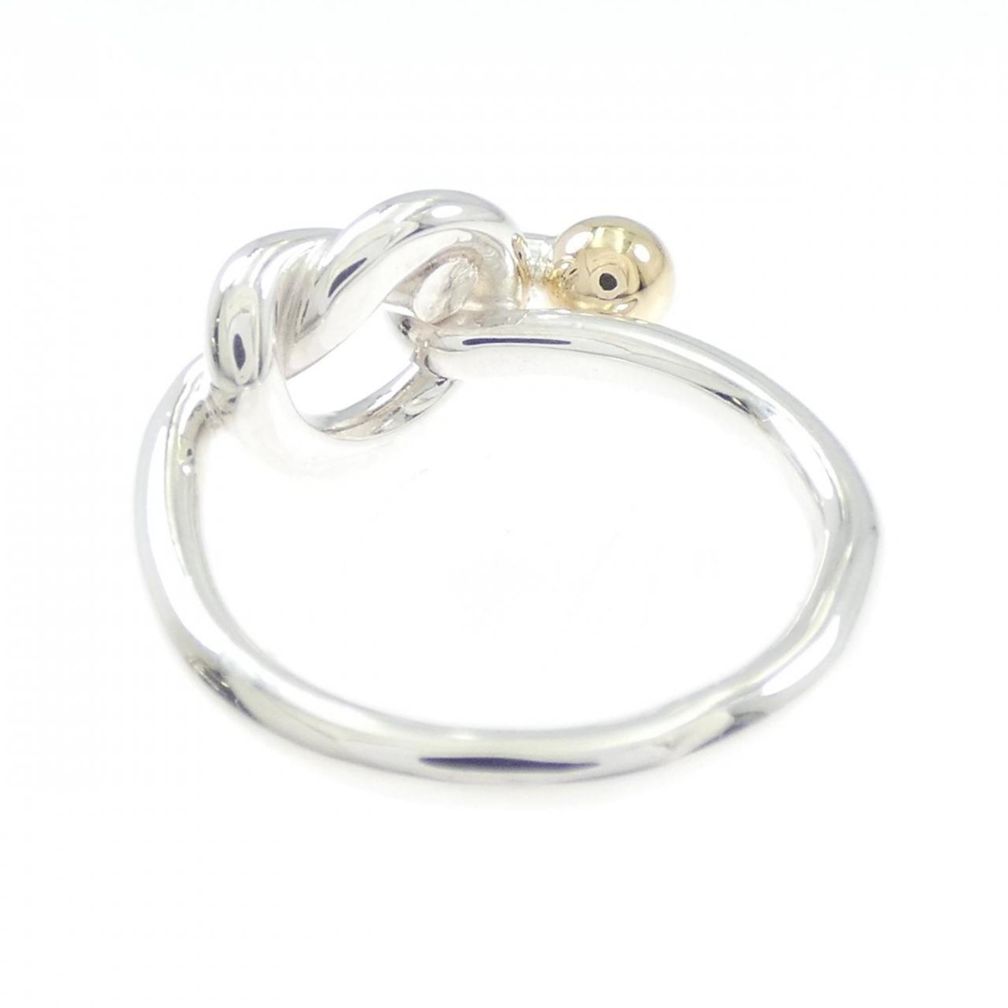 Tiffany Gold Silver Yellow Gold (18K) Silver 925 Band Ring (Pre-Owned)