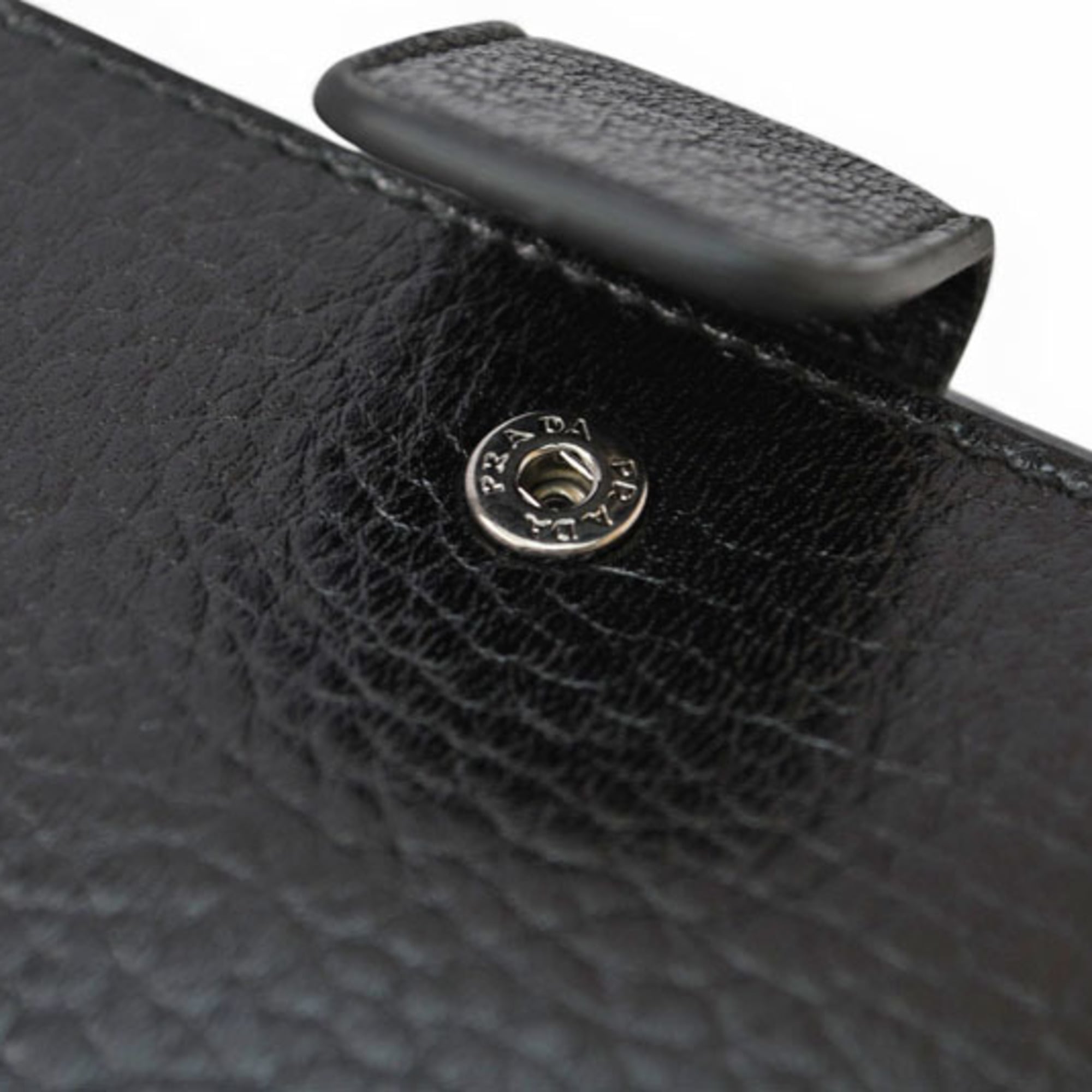 Prada Black Leather Wallet (Tri-Fold) (Pre-Owned)