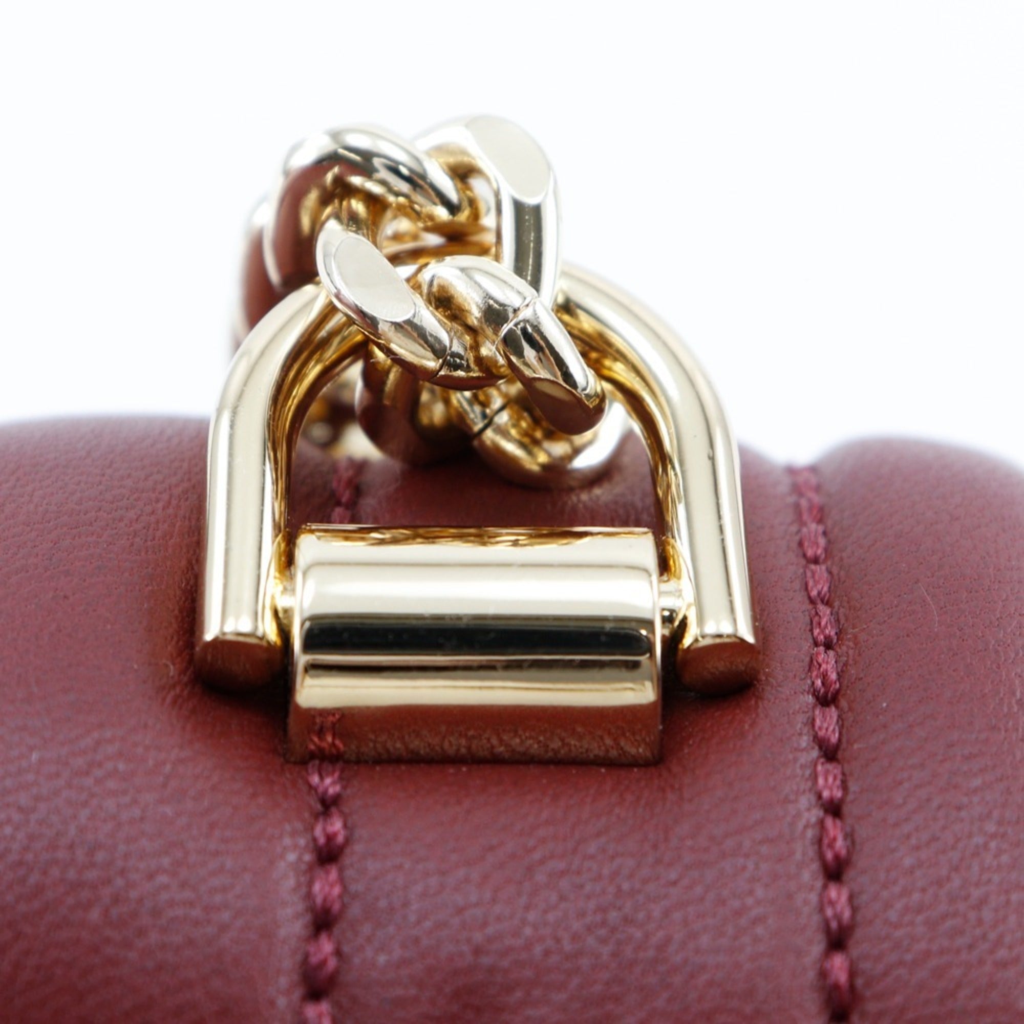 Michael Kors Red Color Leather Shoulder Bag (Pre-Owned)