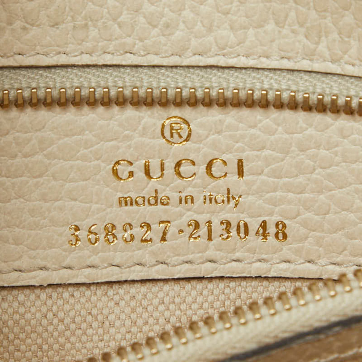 Gucci Ivory Leather Handbag Shoulder Bag (Pre-Owned)