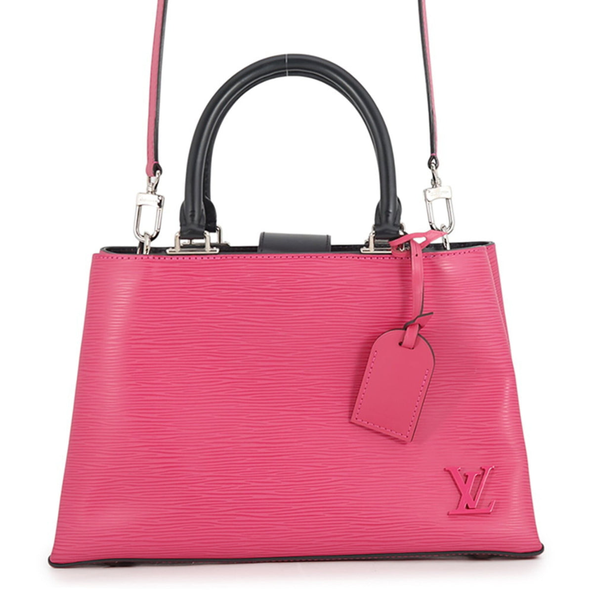 Louis Vuitton Epi Black Hot Pink Epi Leather Handbag Shoulder Bag (Pre-Owned)