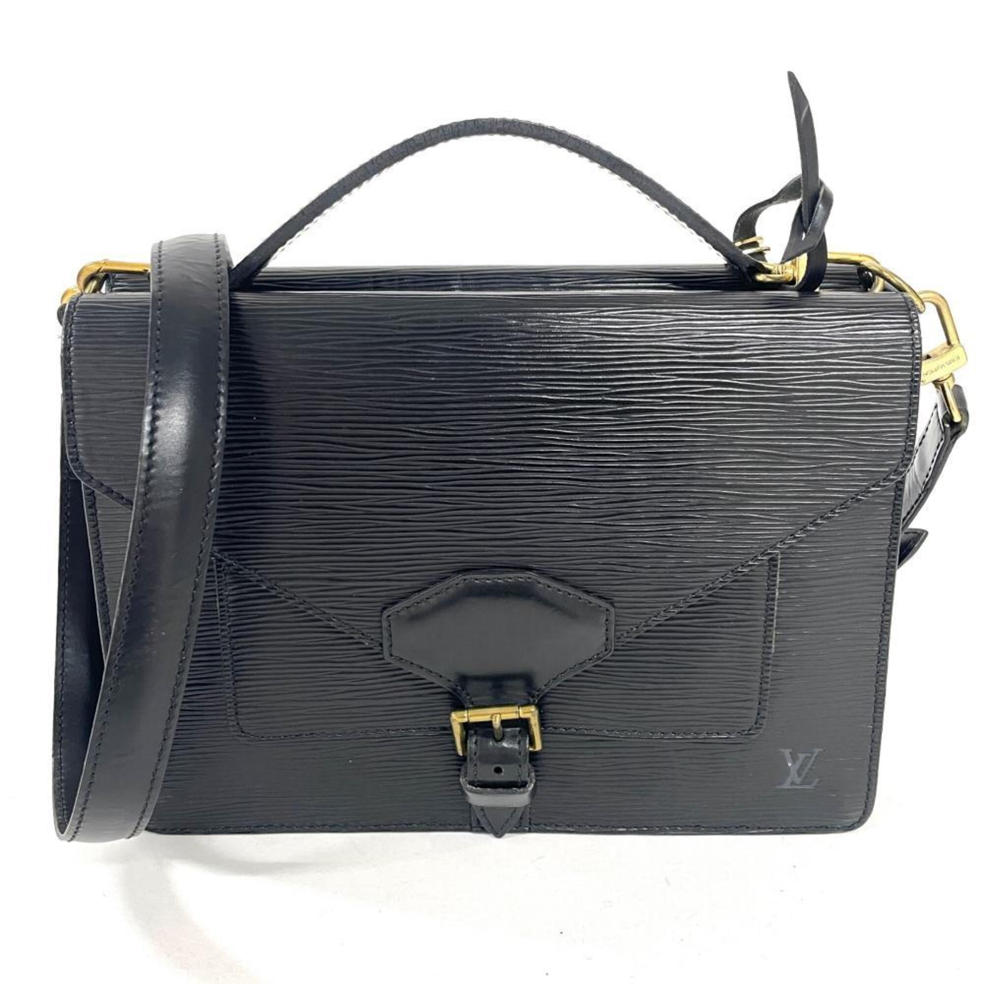 Louis Vuitton Black Noir Epi Leather Handbag (Pre-Owned)