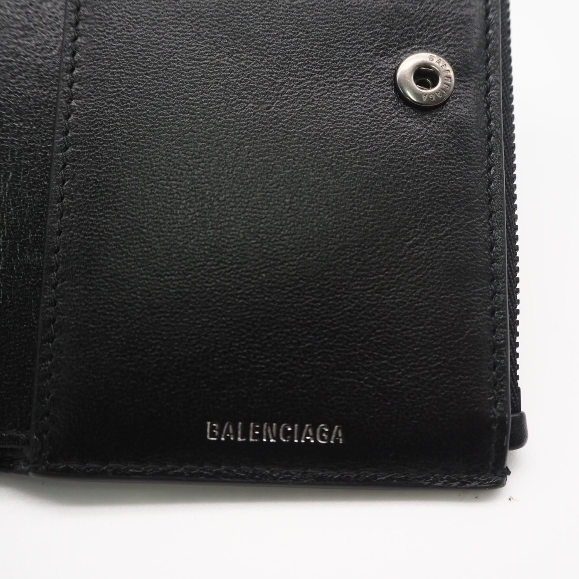 Balenciaga Black Leather Wallet (Bi-Fold) (Pre-Owned)