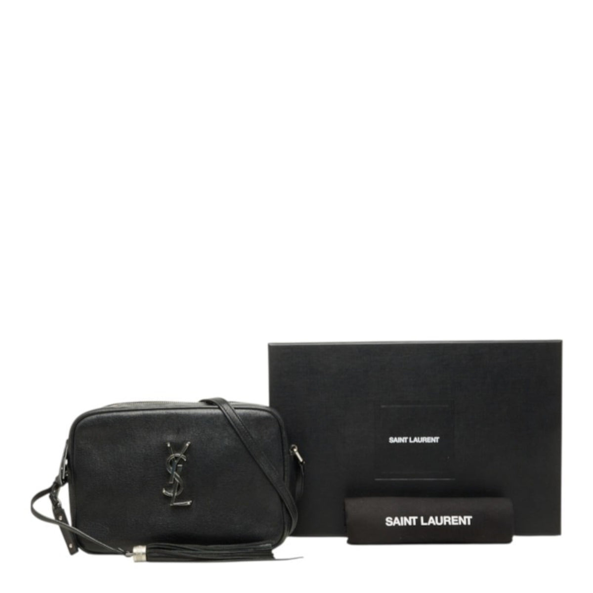 Saint Laurent Black Leather Shoulder Bag (Pre-Owned)