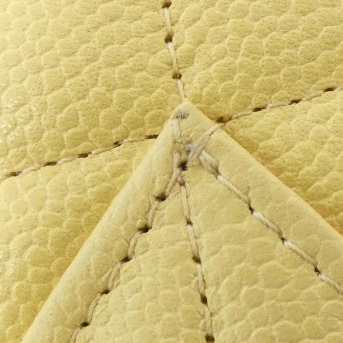 Chanel Yellow Grained Calfskin Chain/Shoulder Wallet (Pre-Owned)