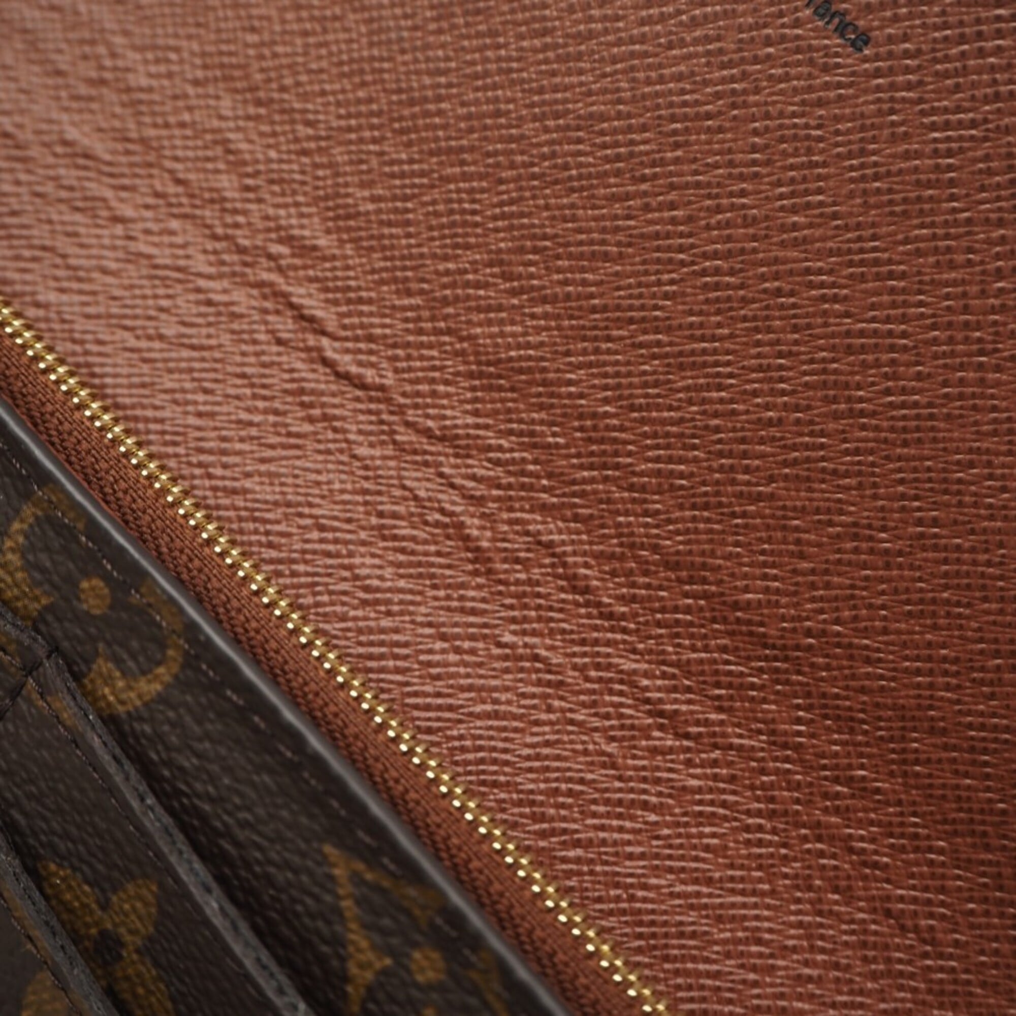 Louis Vuitton Monogram Beige Brown Monogram Coated Canvas Long Wallet (Bi-Fold) (Pre-Owned)