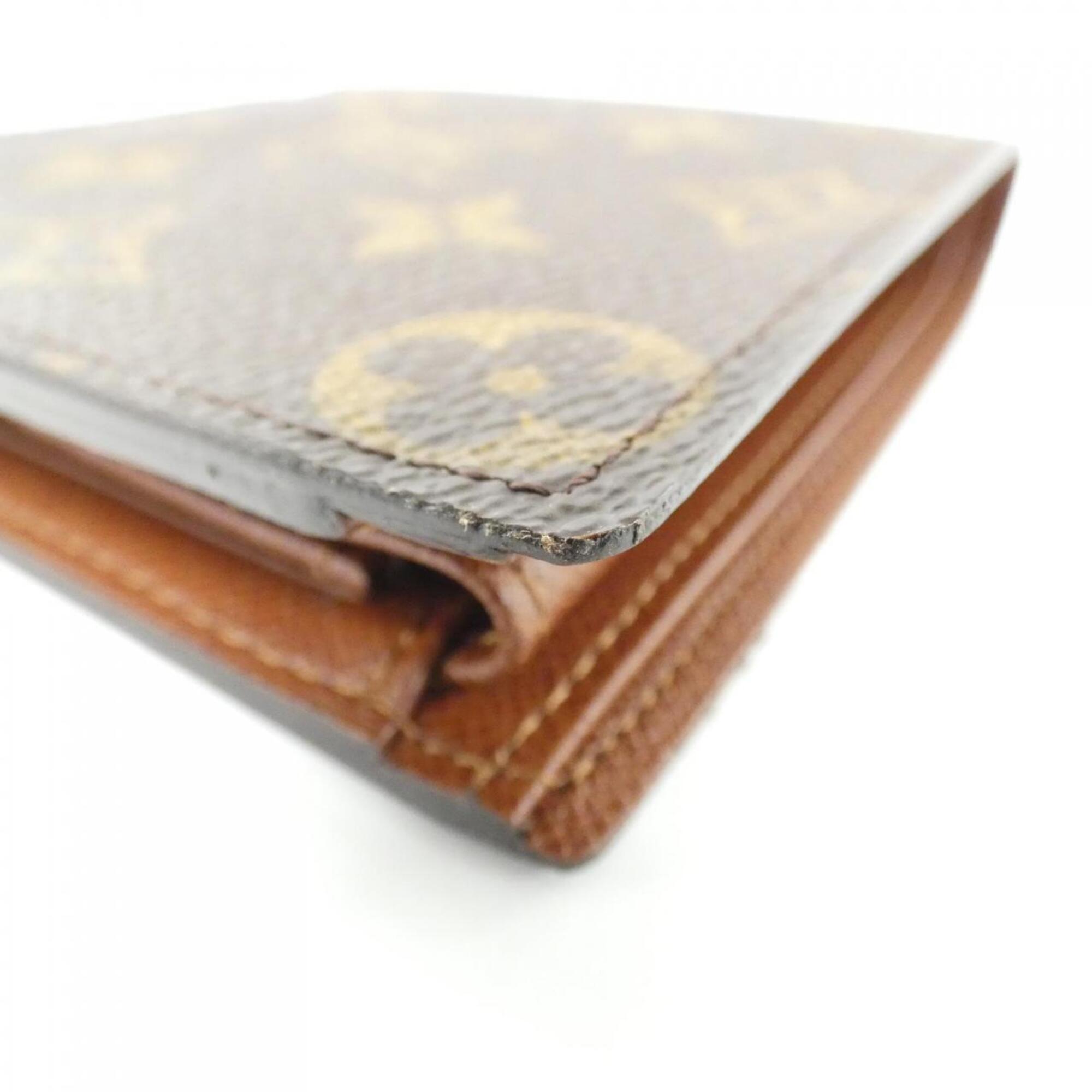Louis Vuitton Marron Coated Canvas Wallet (Bi-Fold) (Pre-Owned)