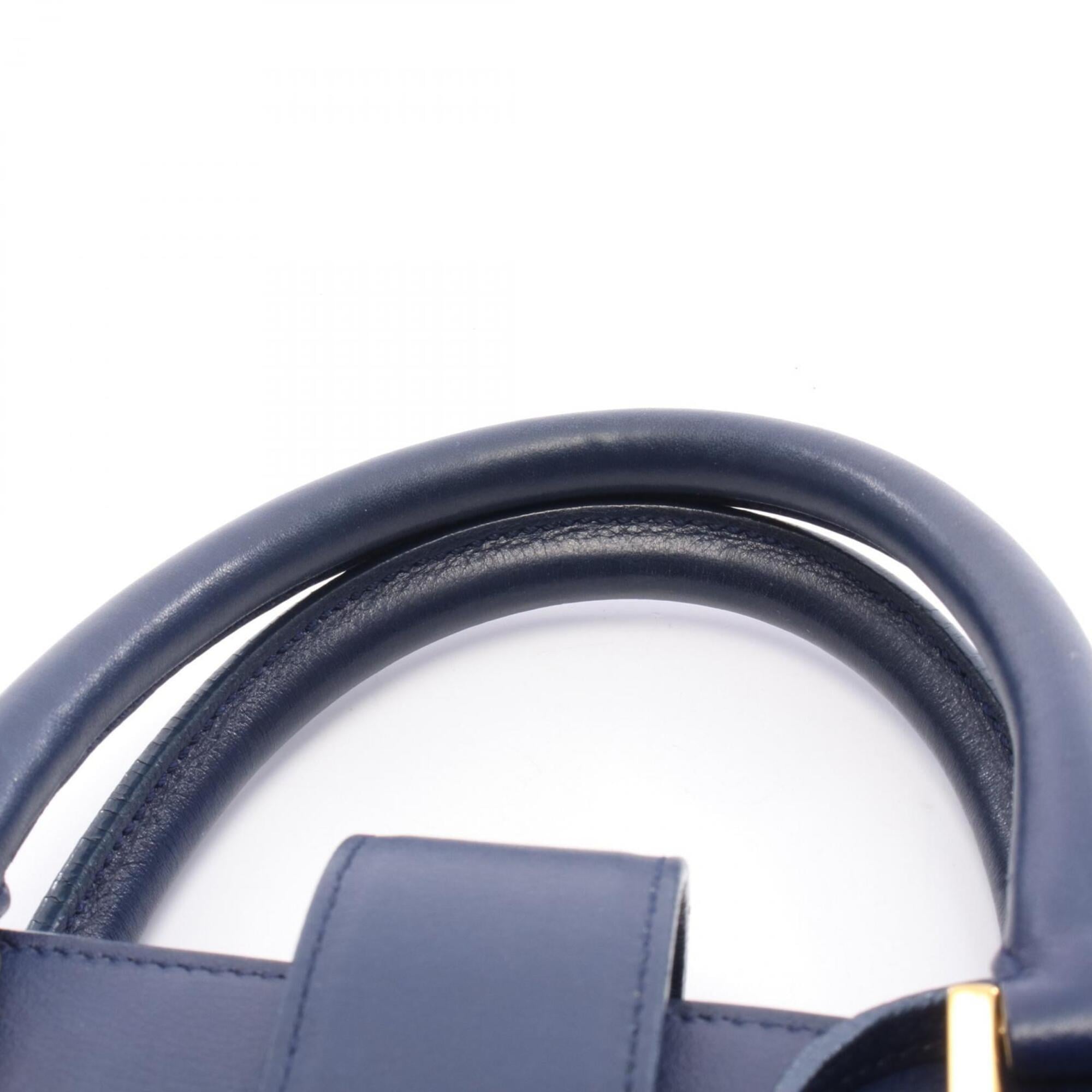 Saint Laurent Blue Leather Handbag (Pre-Owned)
