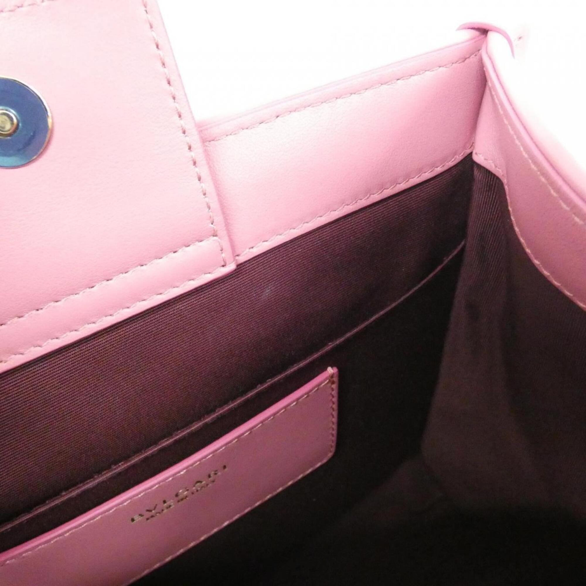 Bvlgari Beige Pink Canvas Handbag (Pre-Owned)