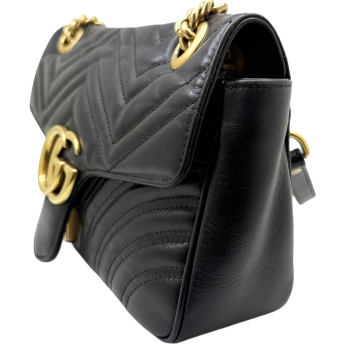 Gucci Black Leather Shoulder Bag (Pre-Owned)