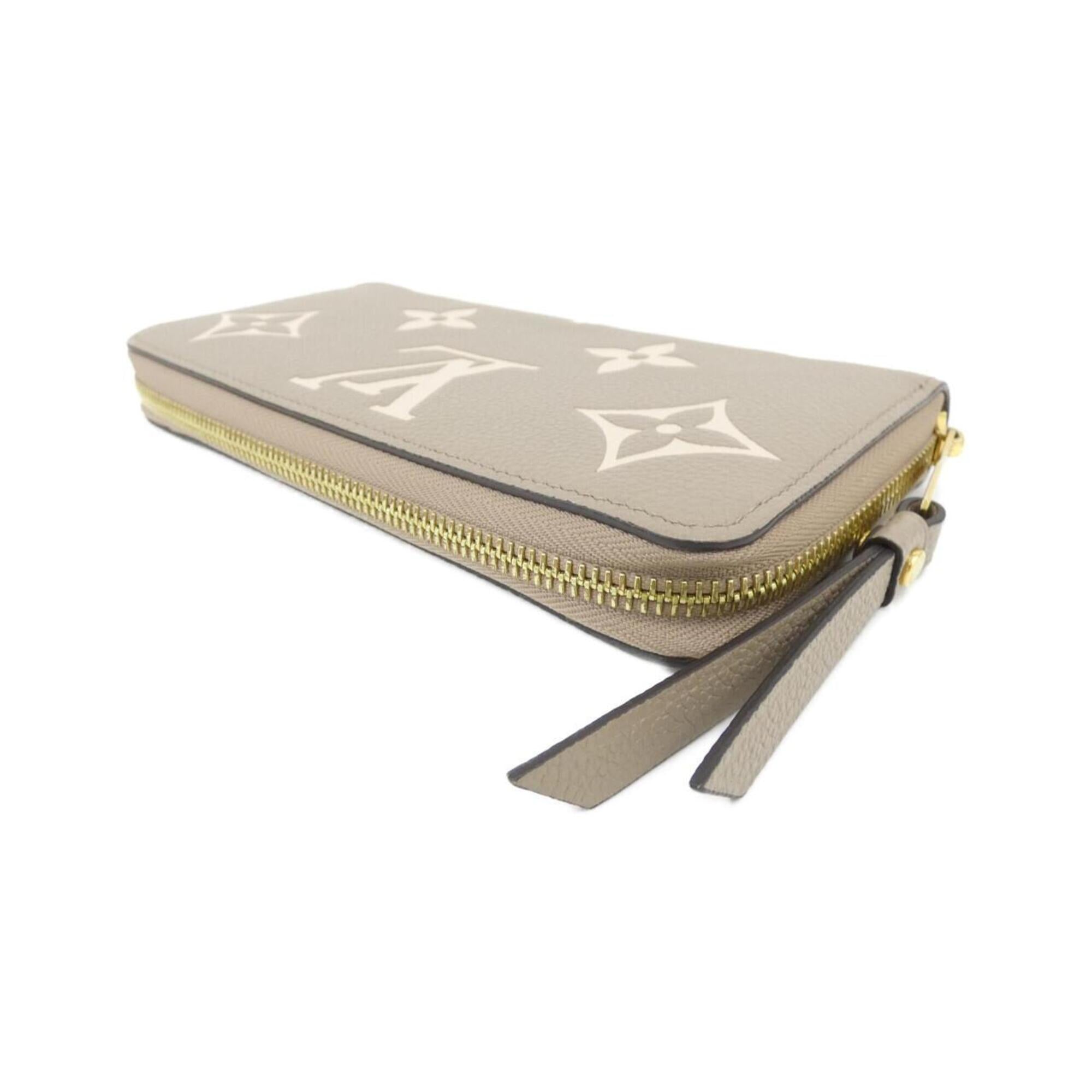 Louis Vuitton Cream Tourterelle Leather Long Wallet (Bi-Fold) (Pre-Owned)