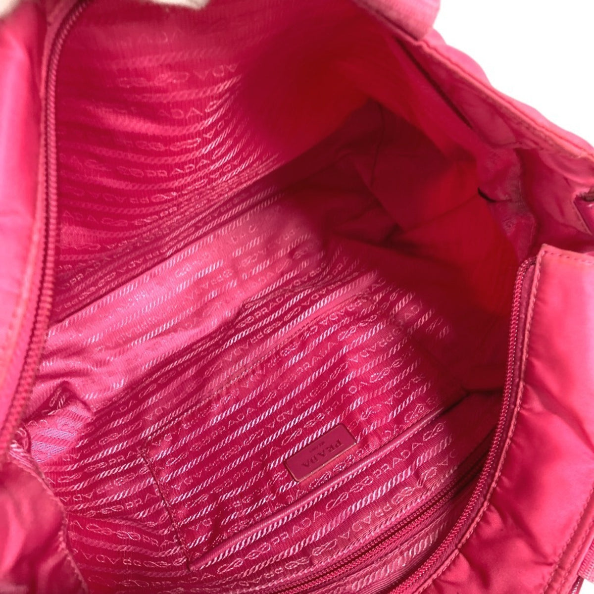 Prada Pink Nylon Handbag Shoulder Bag Tote Bag (Pre-Owned)