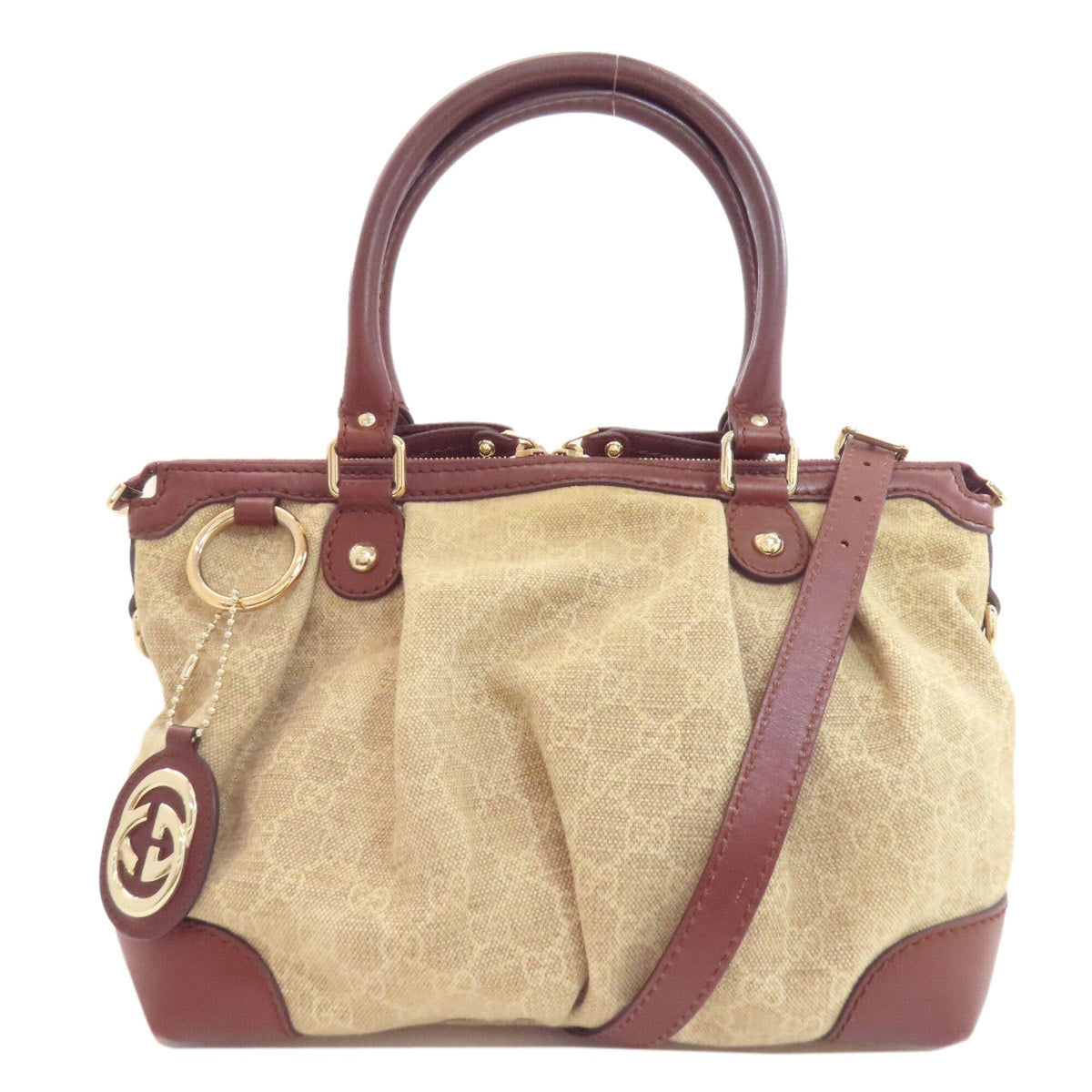 Gucci Brown Canvas Tote Bag (Pre-Owned)