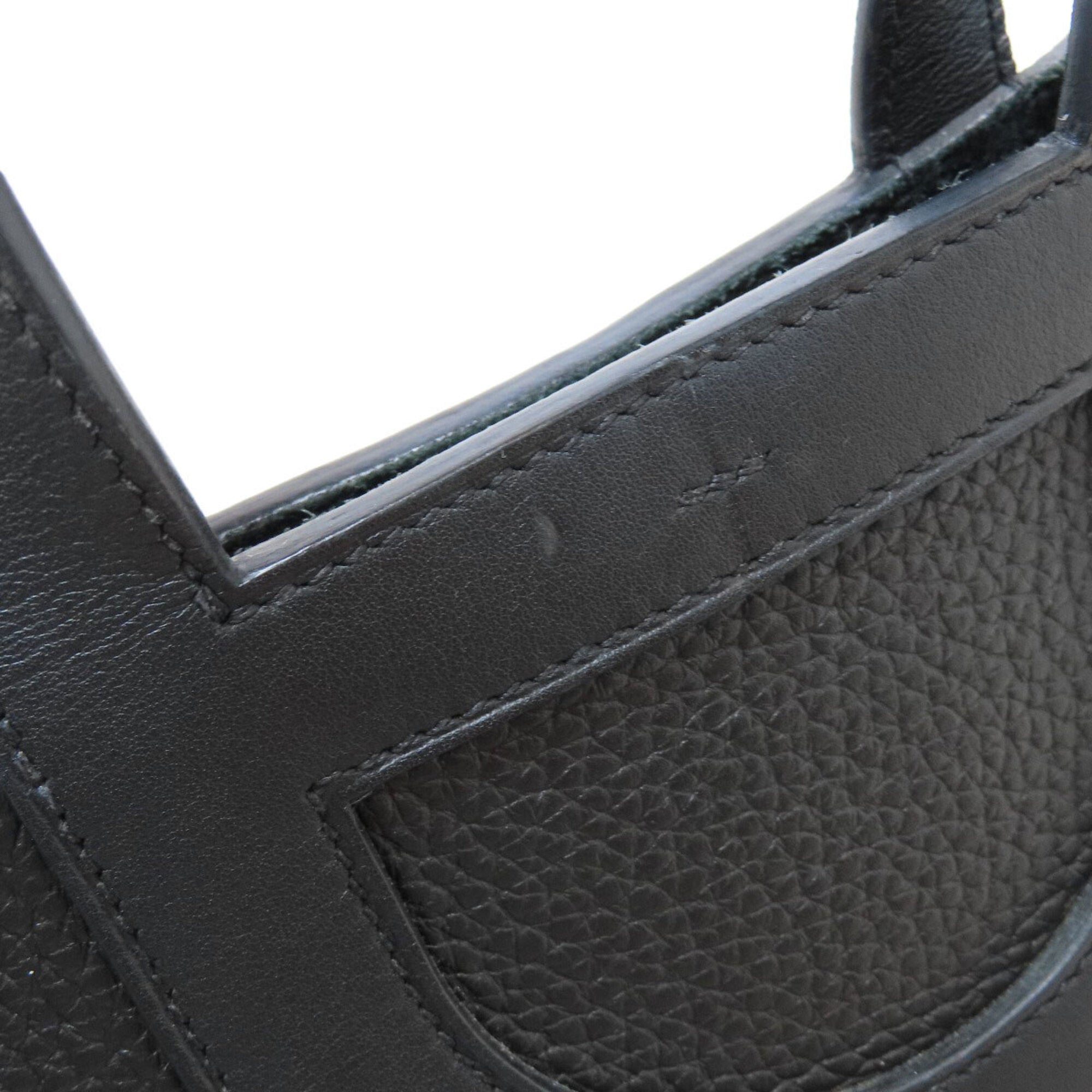 Hermes Black Taurillon Clemence Leather Handbag (Pre-Owned)