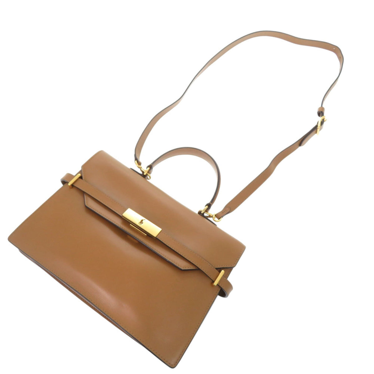 Ralph Lauren Brown Leather Handbag Shoulder Bag (Pre-Owned)