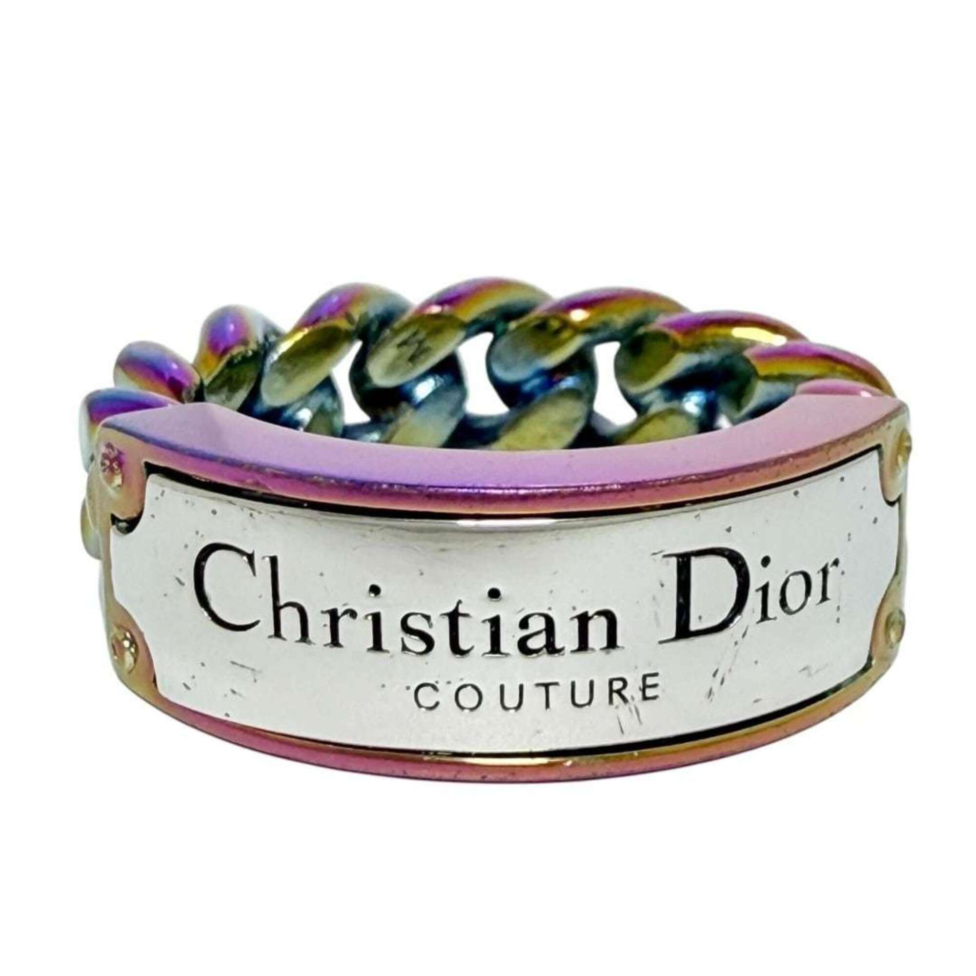Christian Dior Multi-Color Metal Band Ring (Pre-Owned)