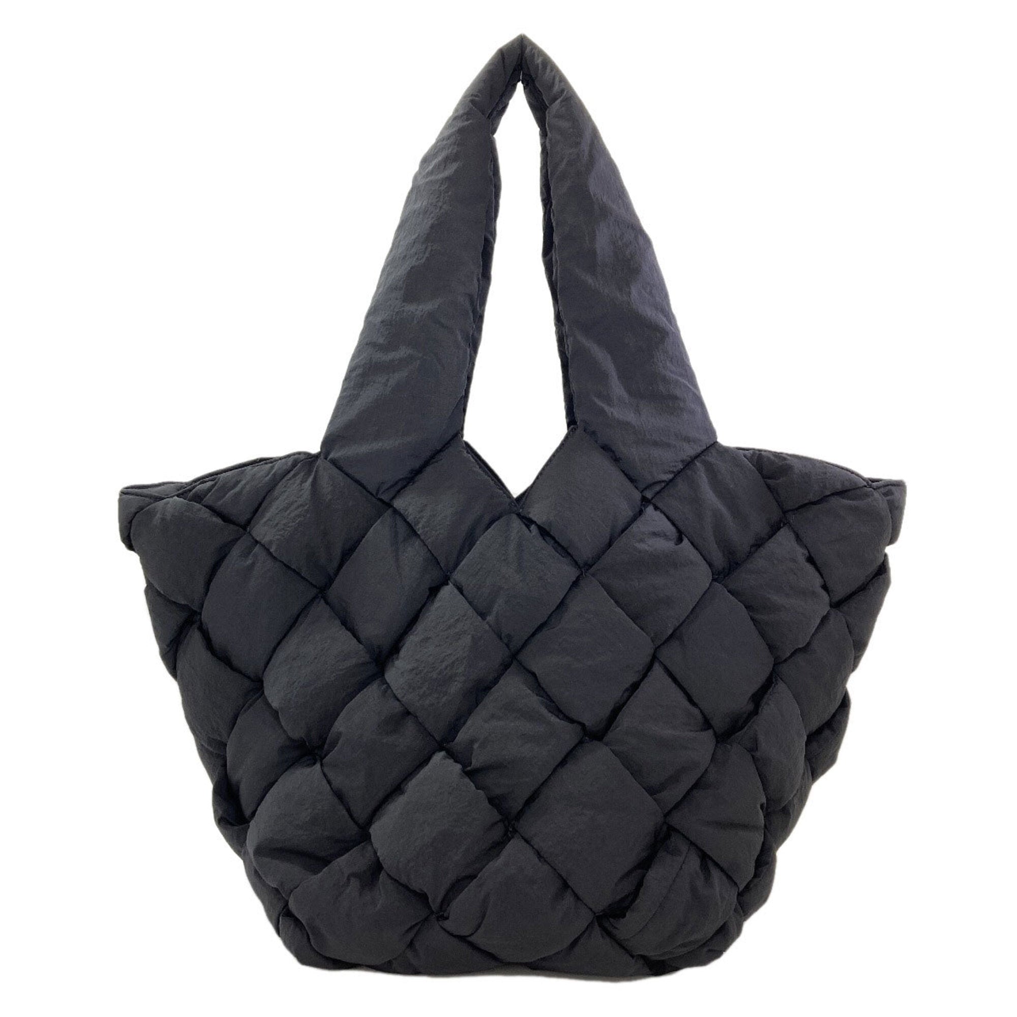 Bottega Veneta Intrecciato Black Nylon Tote Bag (Pre-Owned)