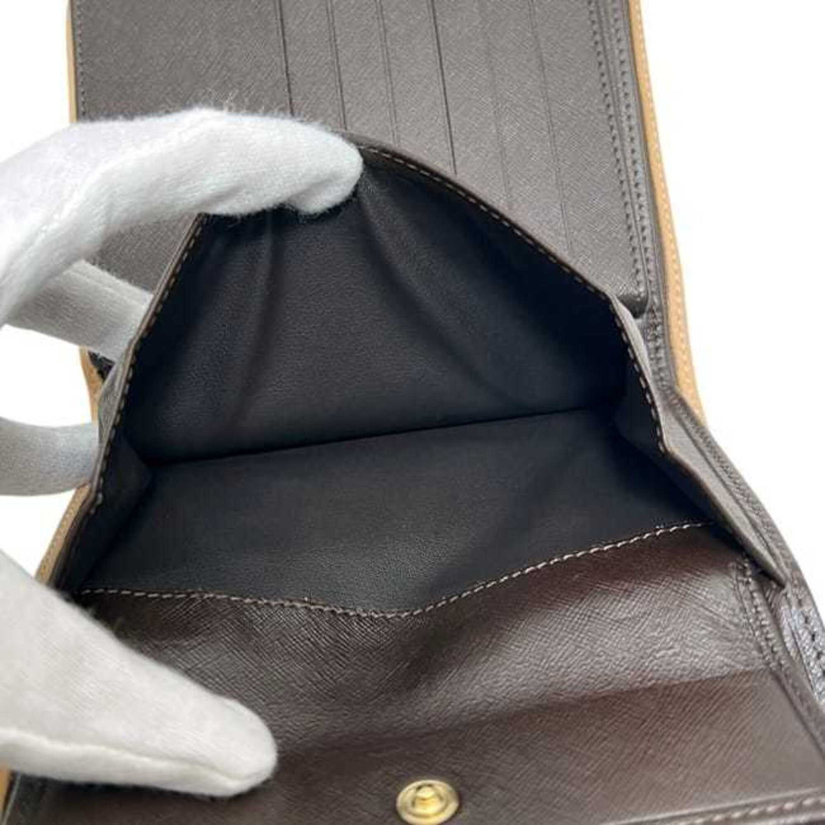 Celine Brown Pvc Leather Wallet (Tri-Fold) (Pre-Owned)