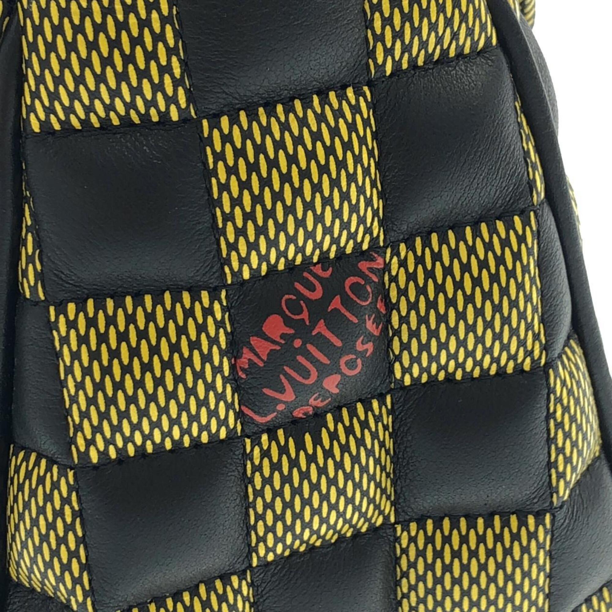 Louis Vuitton Black Yellow Leather Shoulder Bag (Pre-Owned)