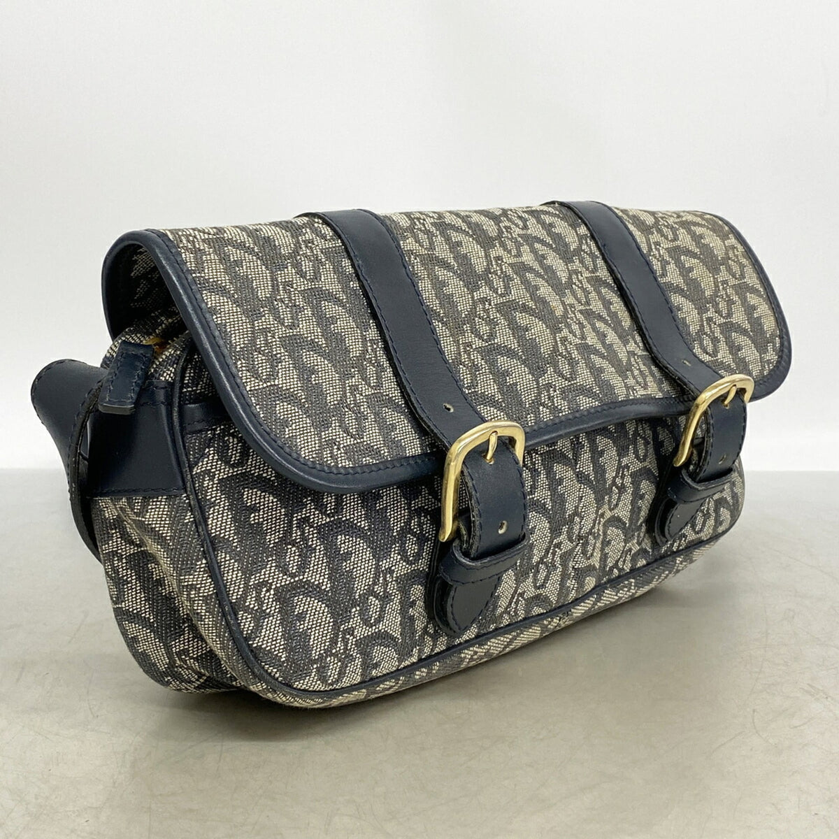 Christian Dior Navy Canvas Shoulder Bag (Pre-Owned)