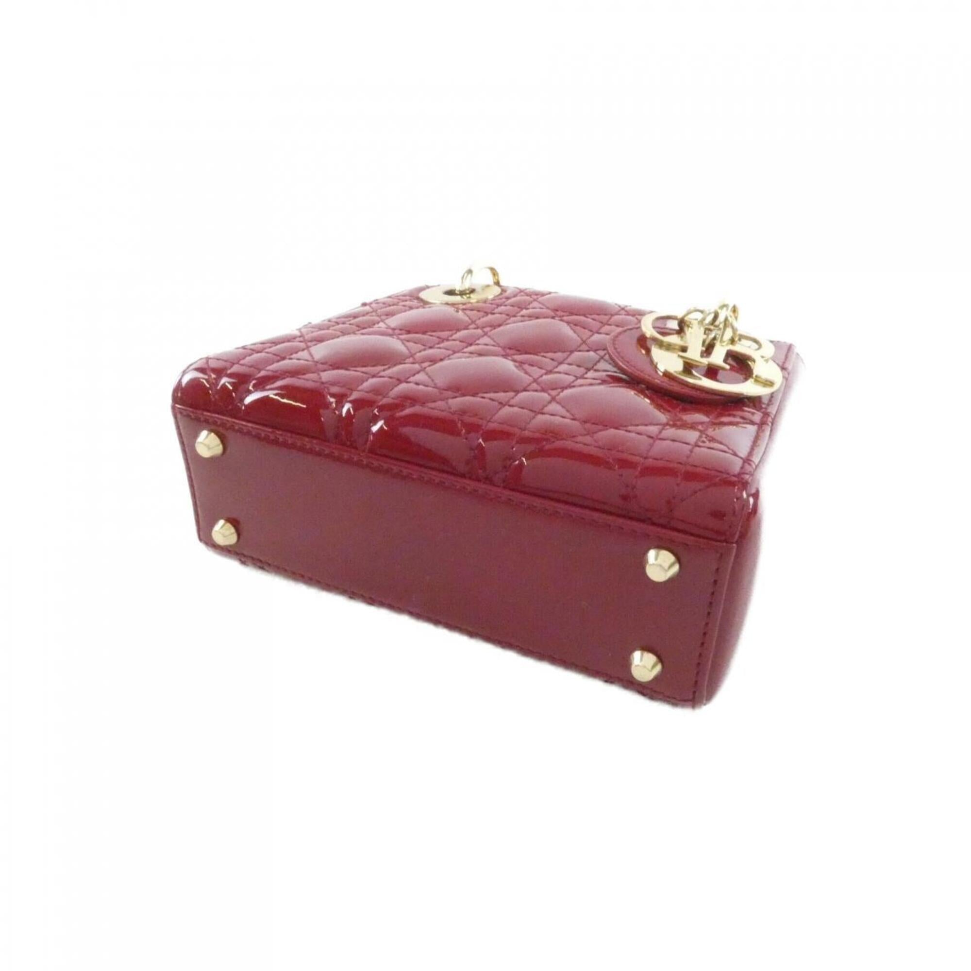 Christian Dior Cherry Red Leather Handbag (Pre-Owned)
