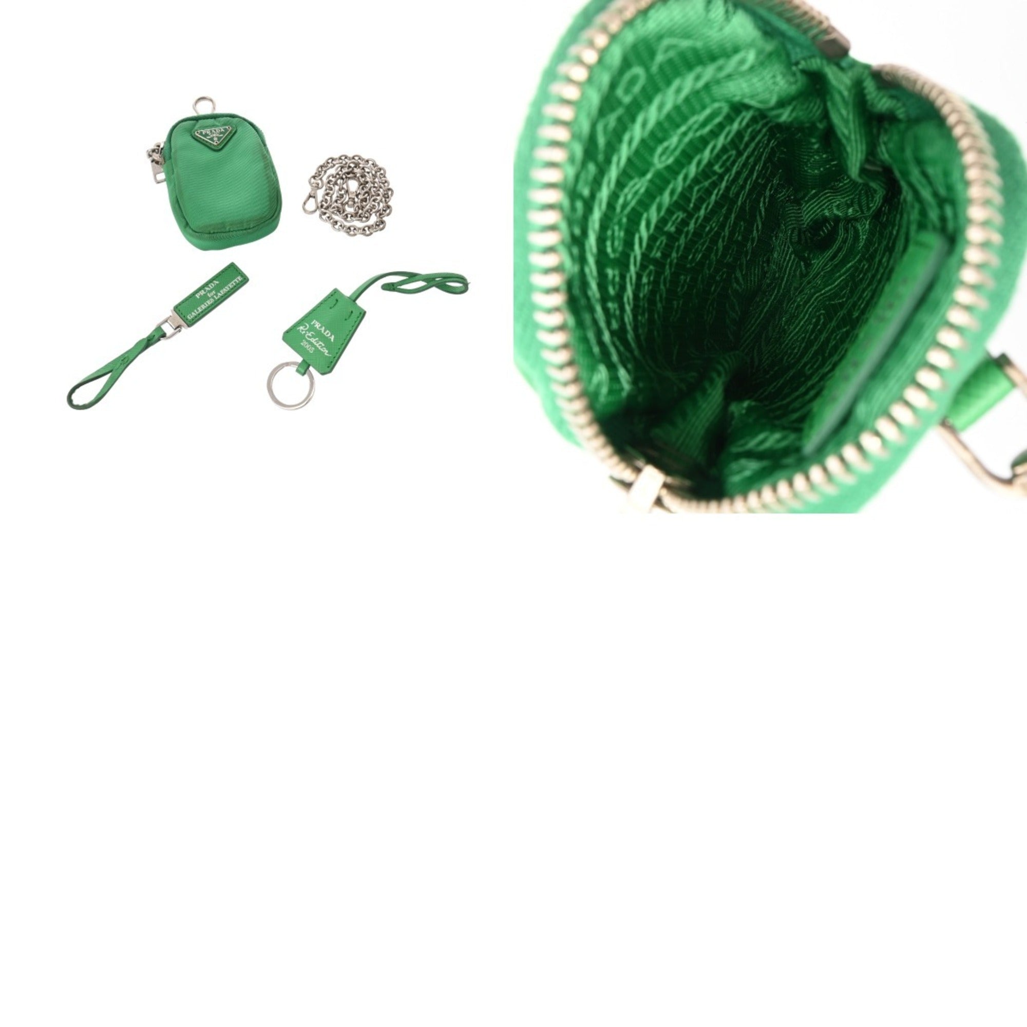 Prada Green Nylon Shoulder Bag (Pre-Owned)
