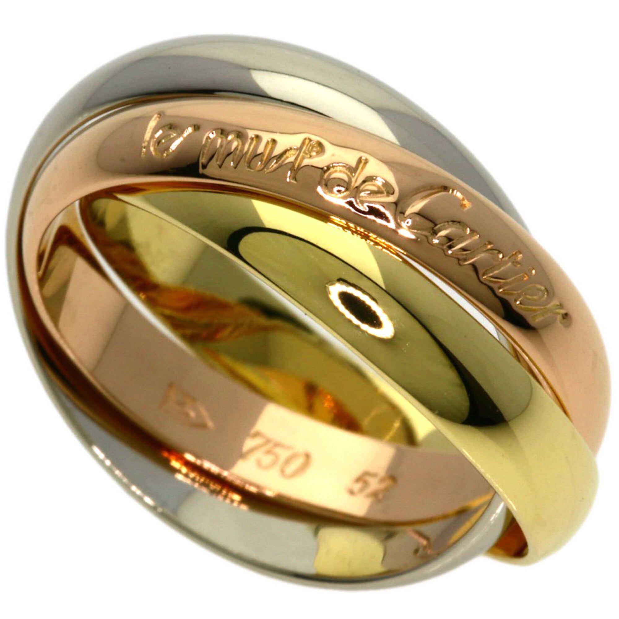 Cartier Yellow Gold (18K) White Gold (18K) Band Ring (Pre-Owned)