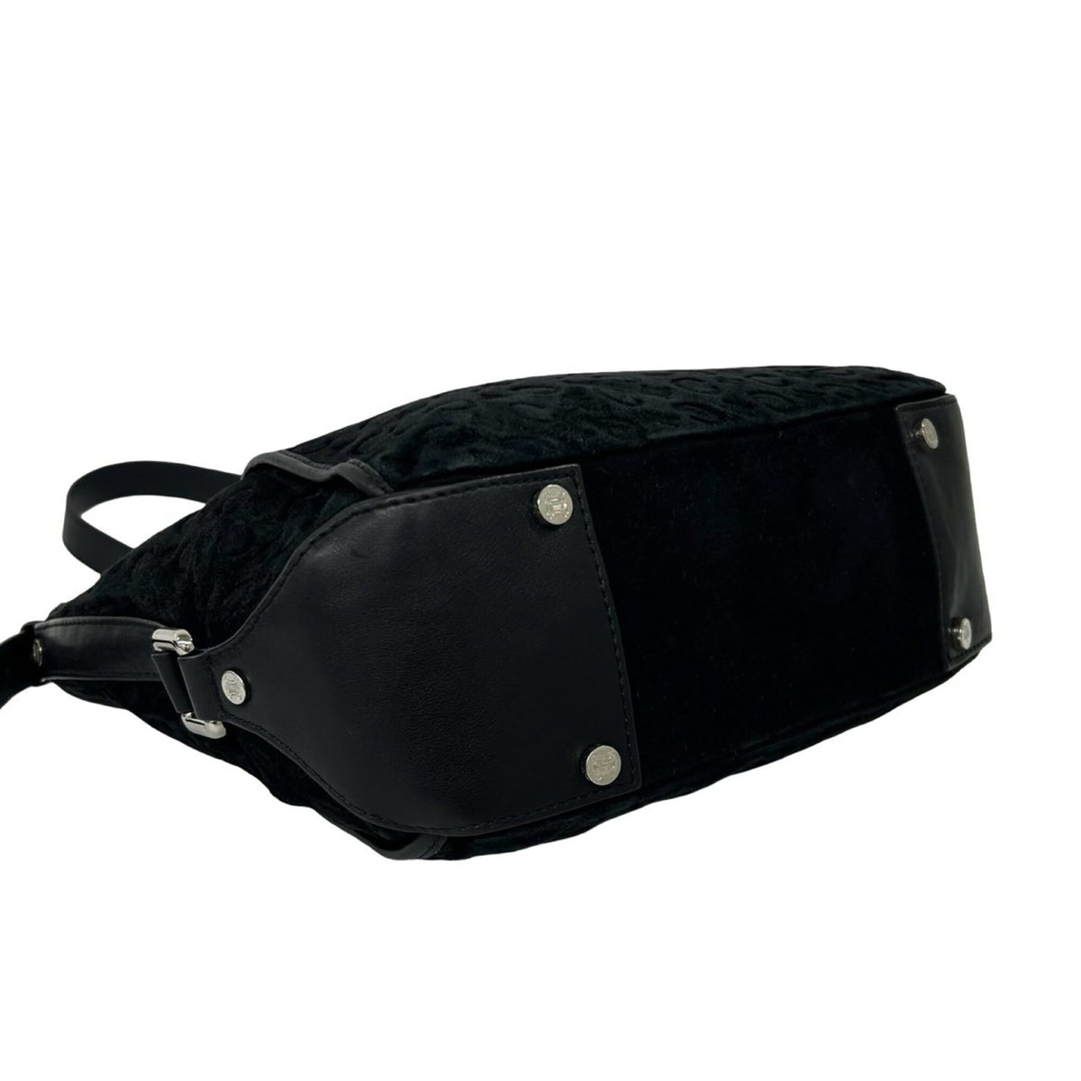 Celine Black Cord Leather Shoulder Bag (Pre-Owned)