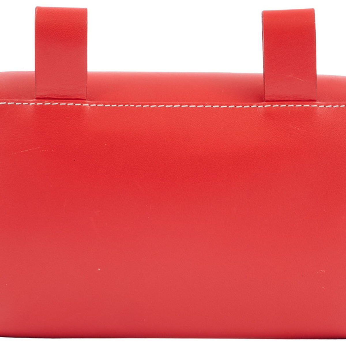 Salvatore Ferragamo Red Color Leather Fanny Pack Sling Bag (Pre-Owned)