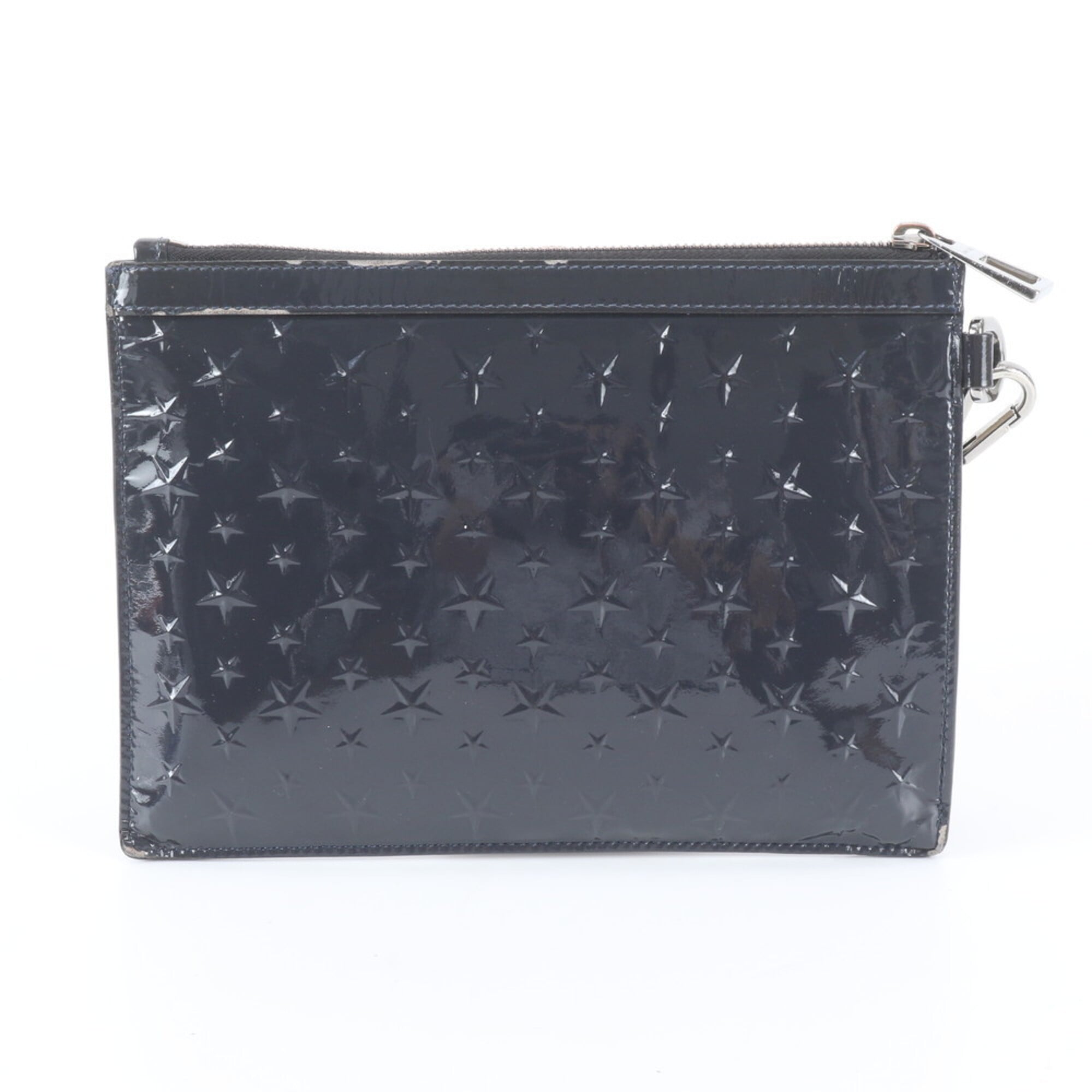 Jimmy Choo Gray Clutch Bag Handbag Pouch Tote Bag (Pre-Owned)