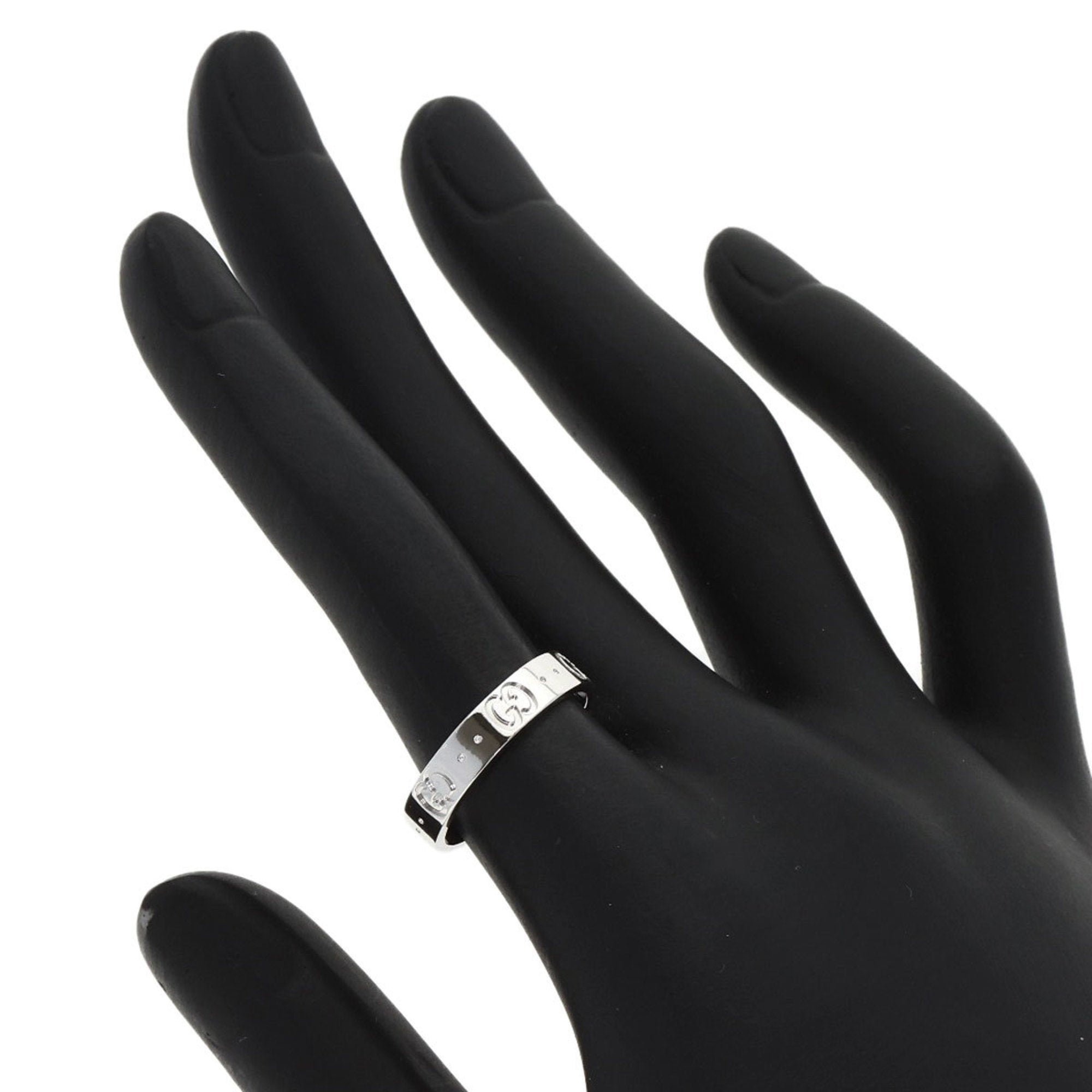 Gucci Icon White Gold (18K) Band Ring (Pre-Owned)