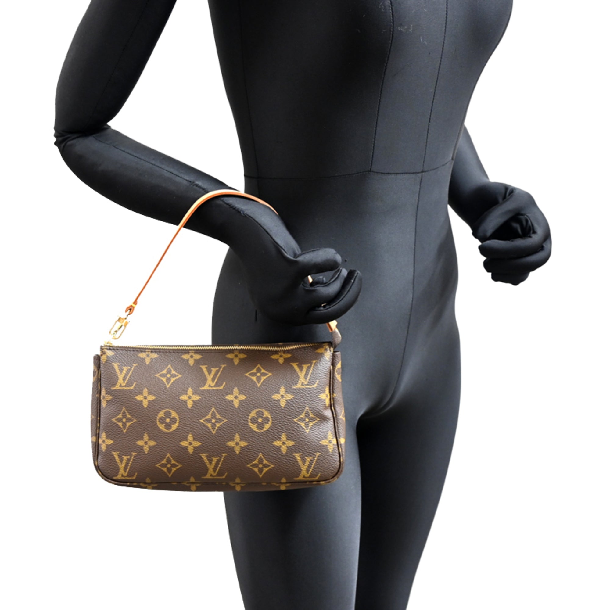 Louis Vuitton Brown Monogram Pochette Shoulder Bag (Pre-Owned)