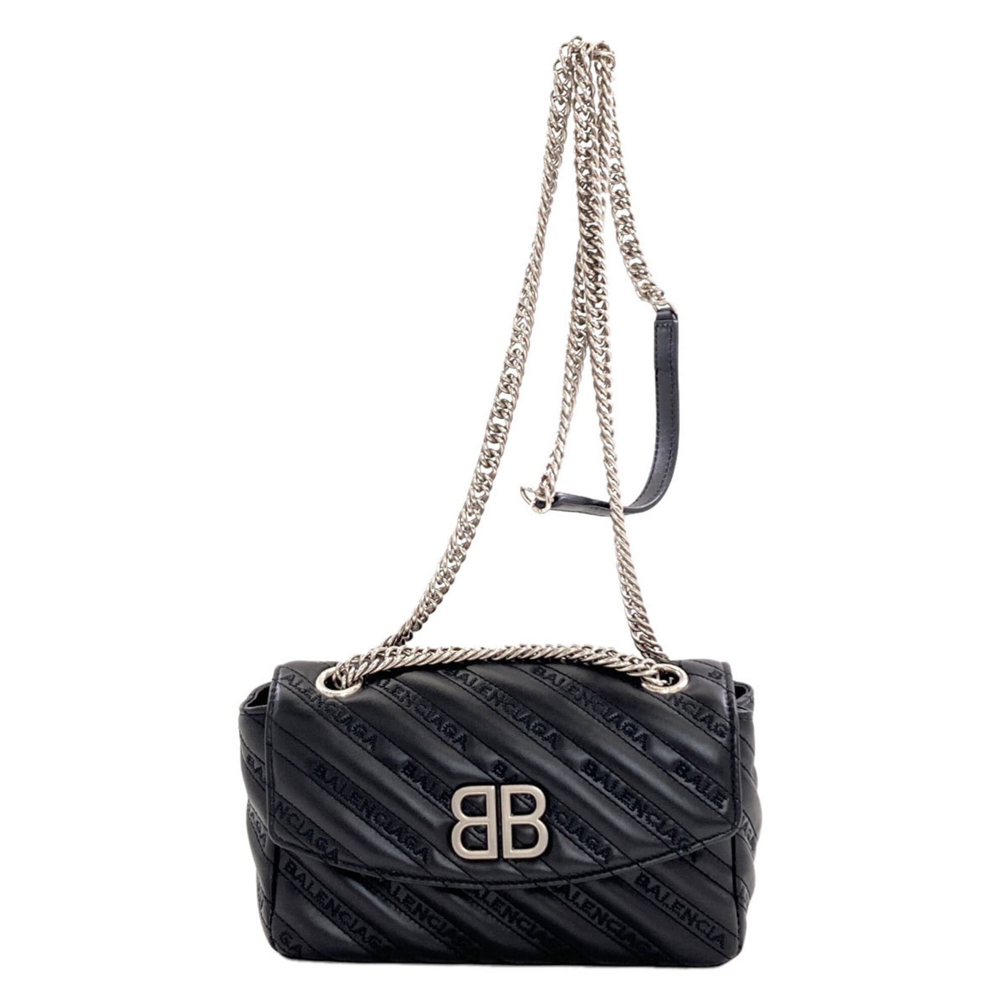 Balenciaga Black Leather Shoulder Bag (Pre-Owned)