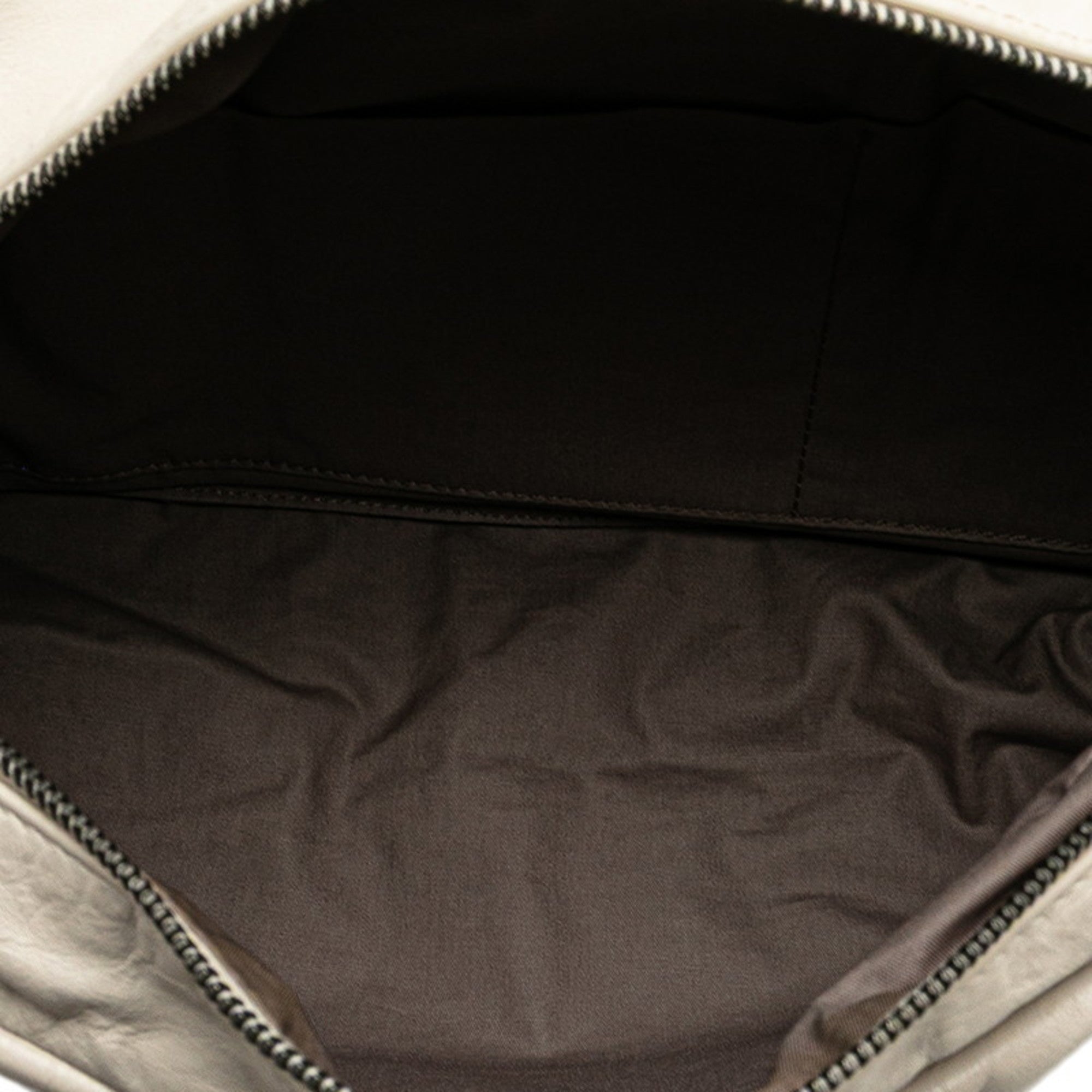 Bottega Veneta Beige White Leather Fanny Pack (Pre-Owned)