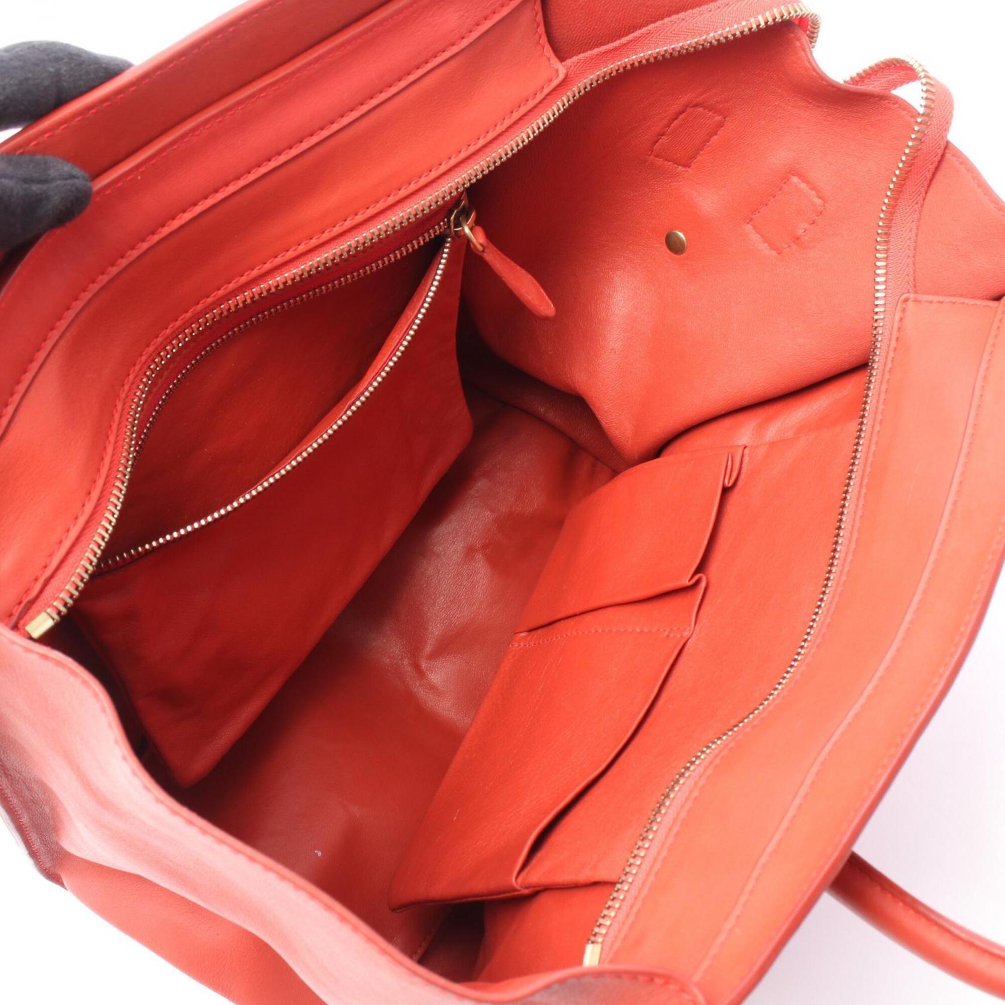 Celine Red Color Leather Handbag (Pre-Owned)