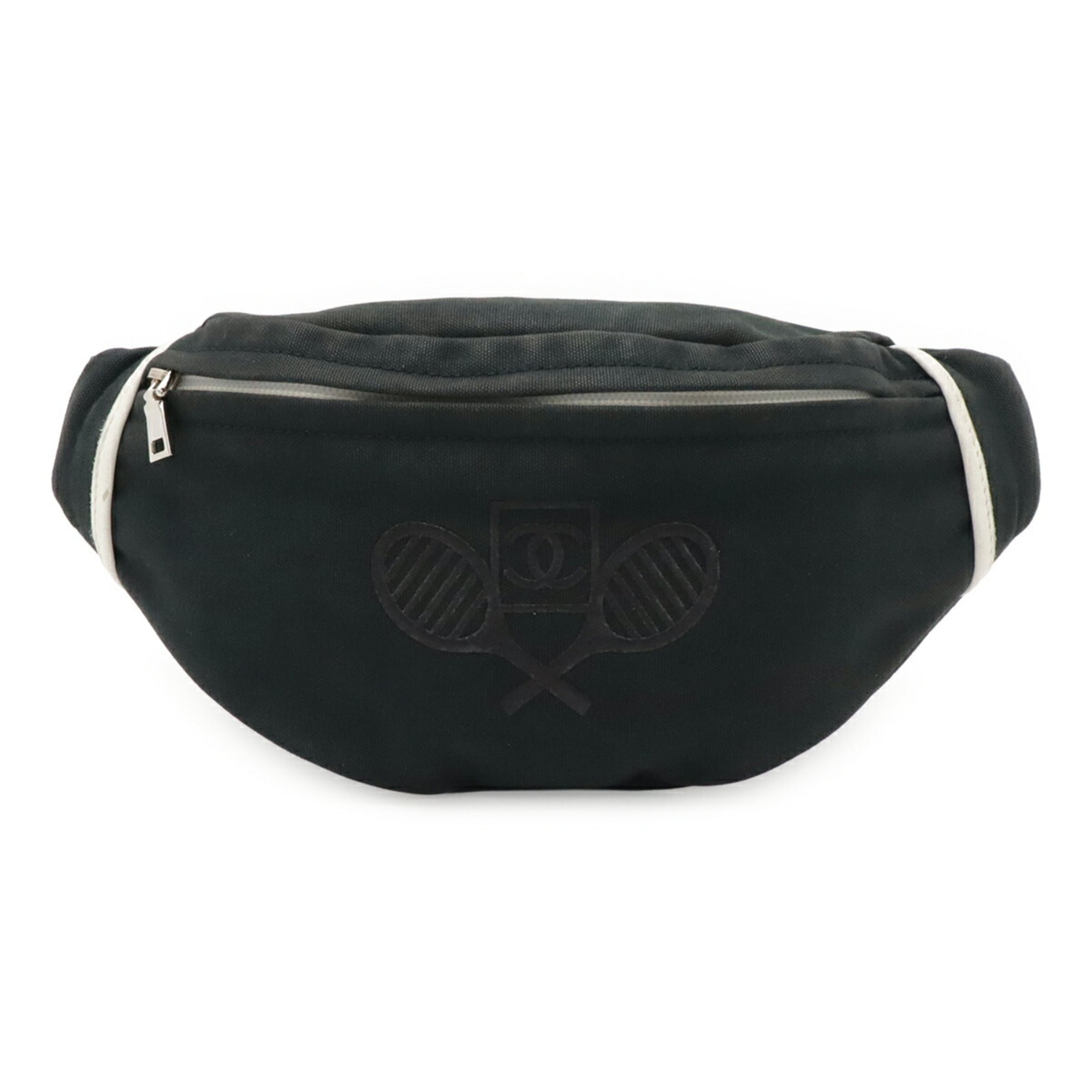 Chanel Sport Navy White Canvas Fanny Pack (Pre-Owned)