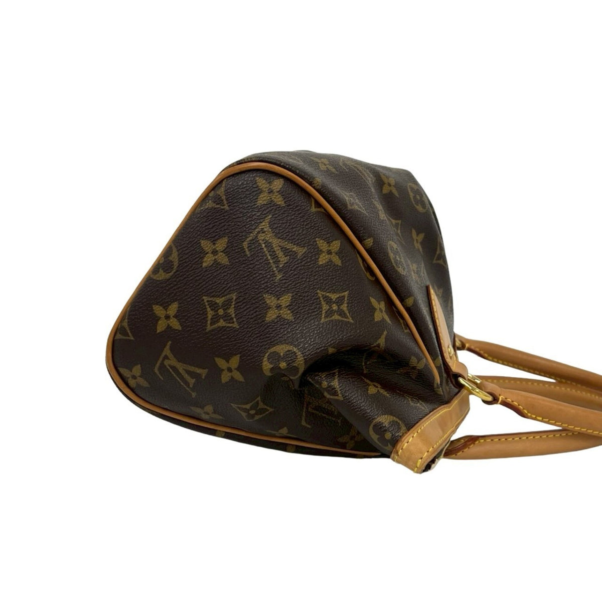 Louis Vuitton Brown Leather Pvc Boston Bag Handbag Tote Bag (Pre-Owned)