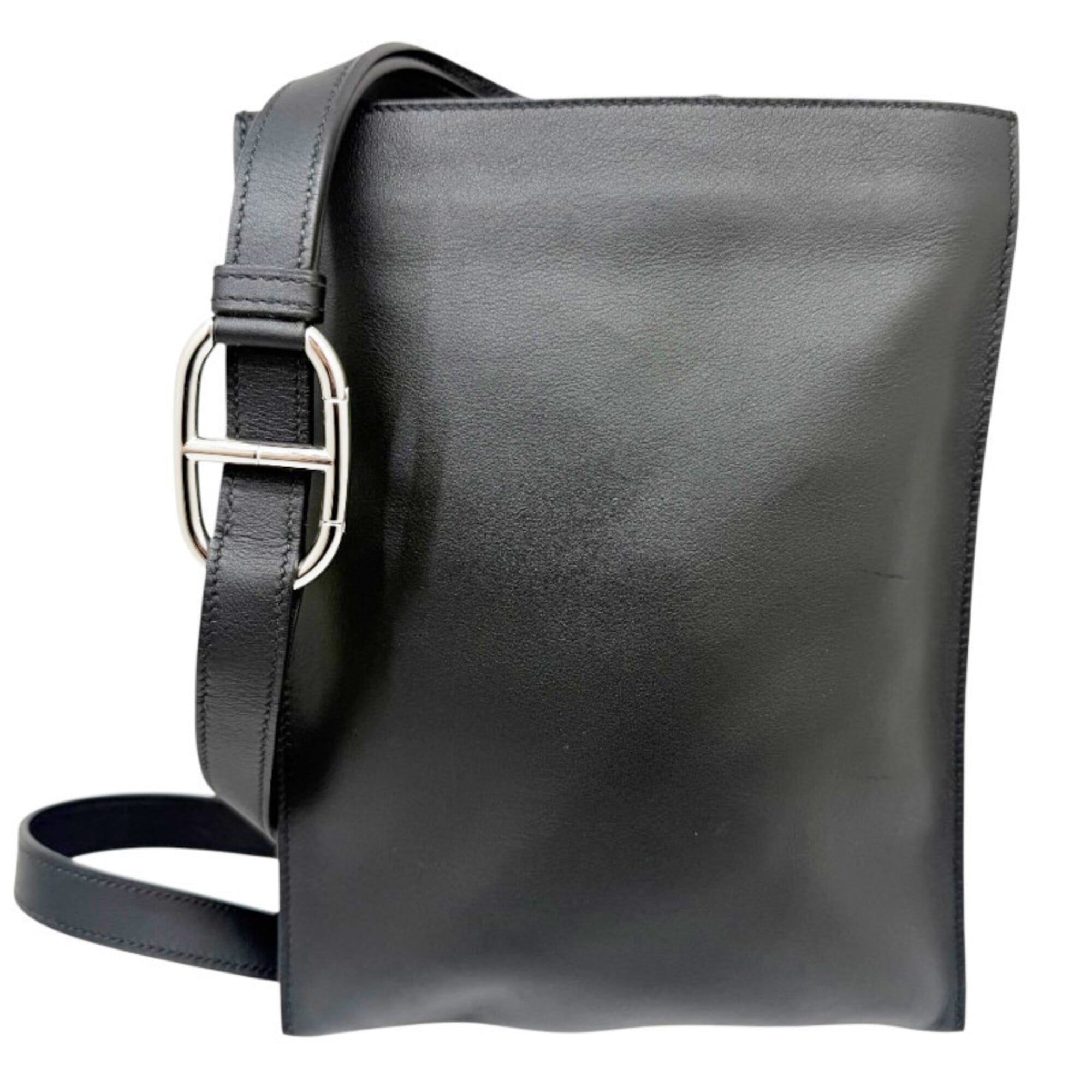 Hermes Black Swift Leather Sling Bag (Pre-Owned)