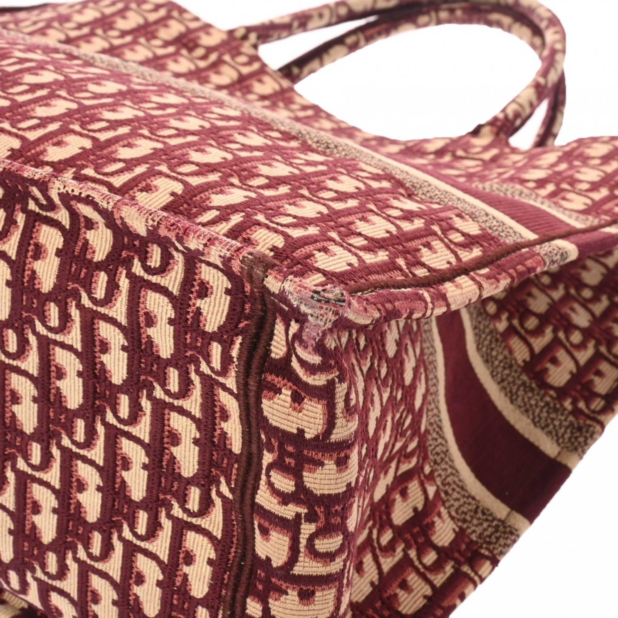 Christian Dior Bordeaux Canvas Handbag (Pre-Owned)